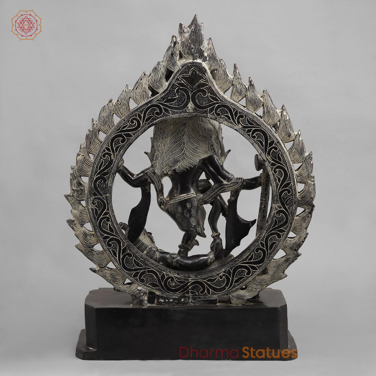 Brass South indian Natraj, Antique finish 24”