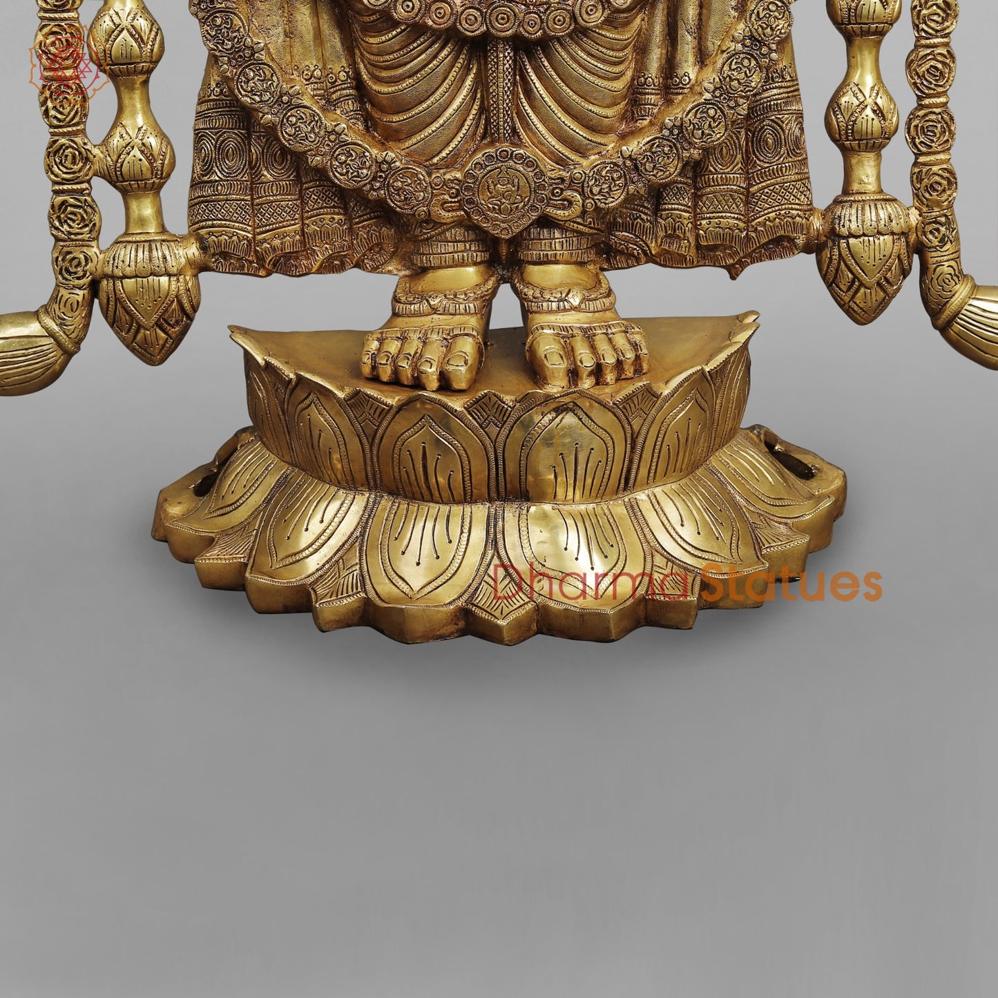 Brass Balaji standing Fine with Garland and Umbrella 57.5”