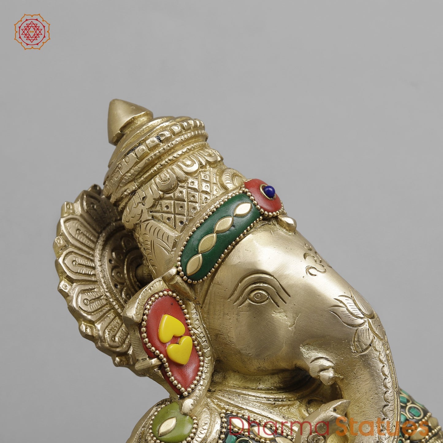 Brass Ganesh Resting Fine 12”