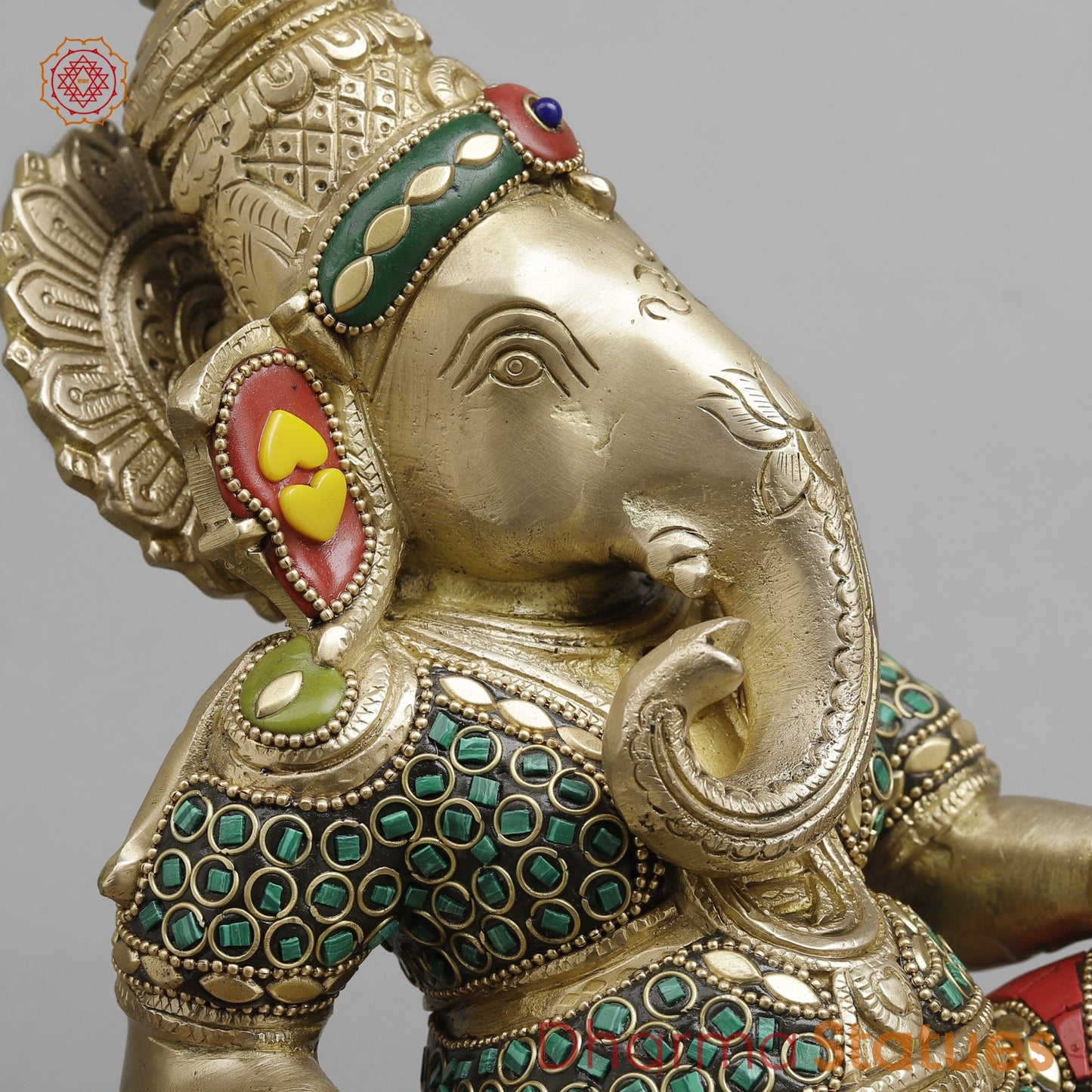 Brass Ganesh Resting Fine 12”