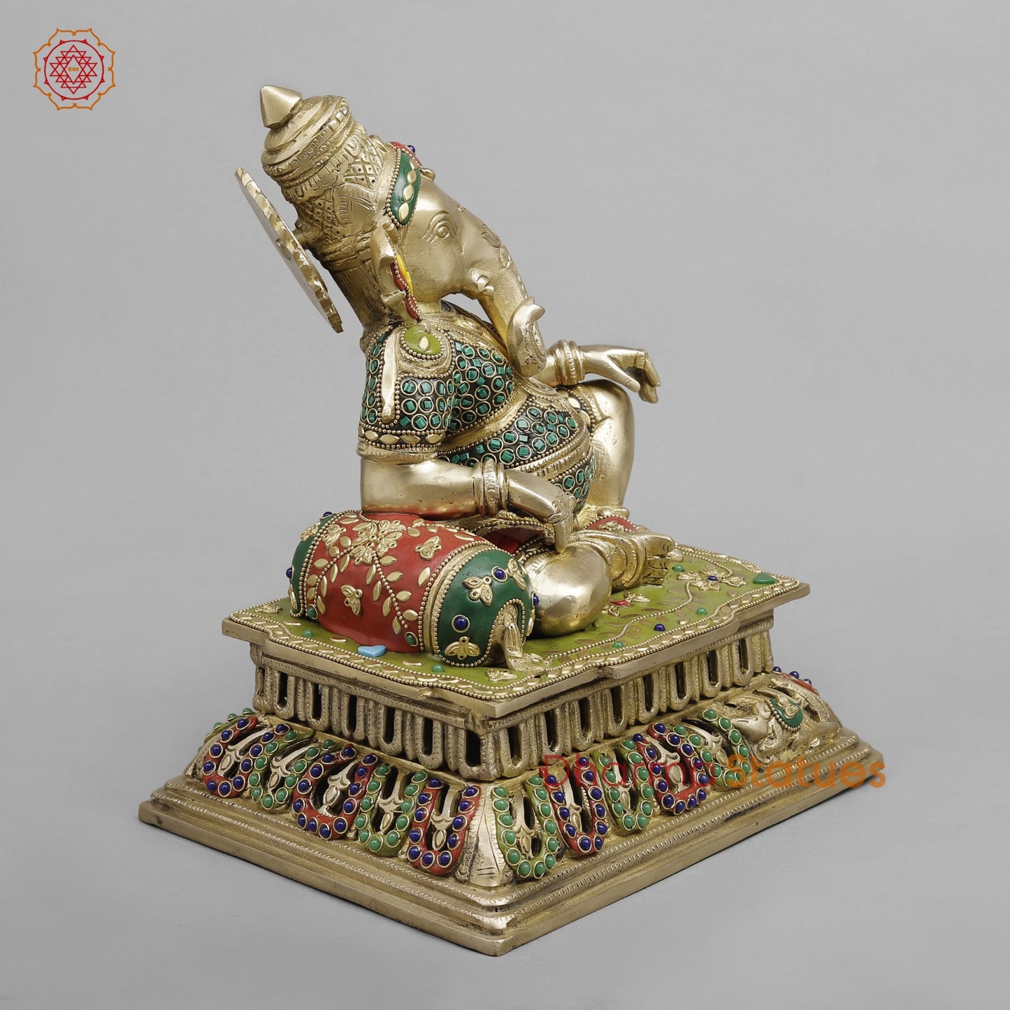 Brass Ganesh Resting Fine 12”