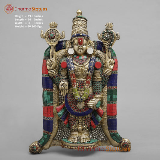 Brass Tirupati Balaji Wall Hanging 19.5”