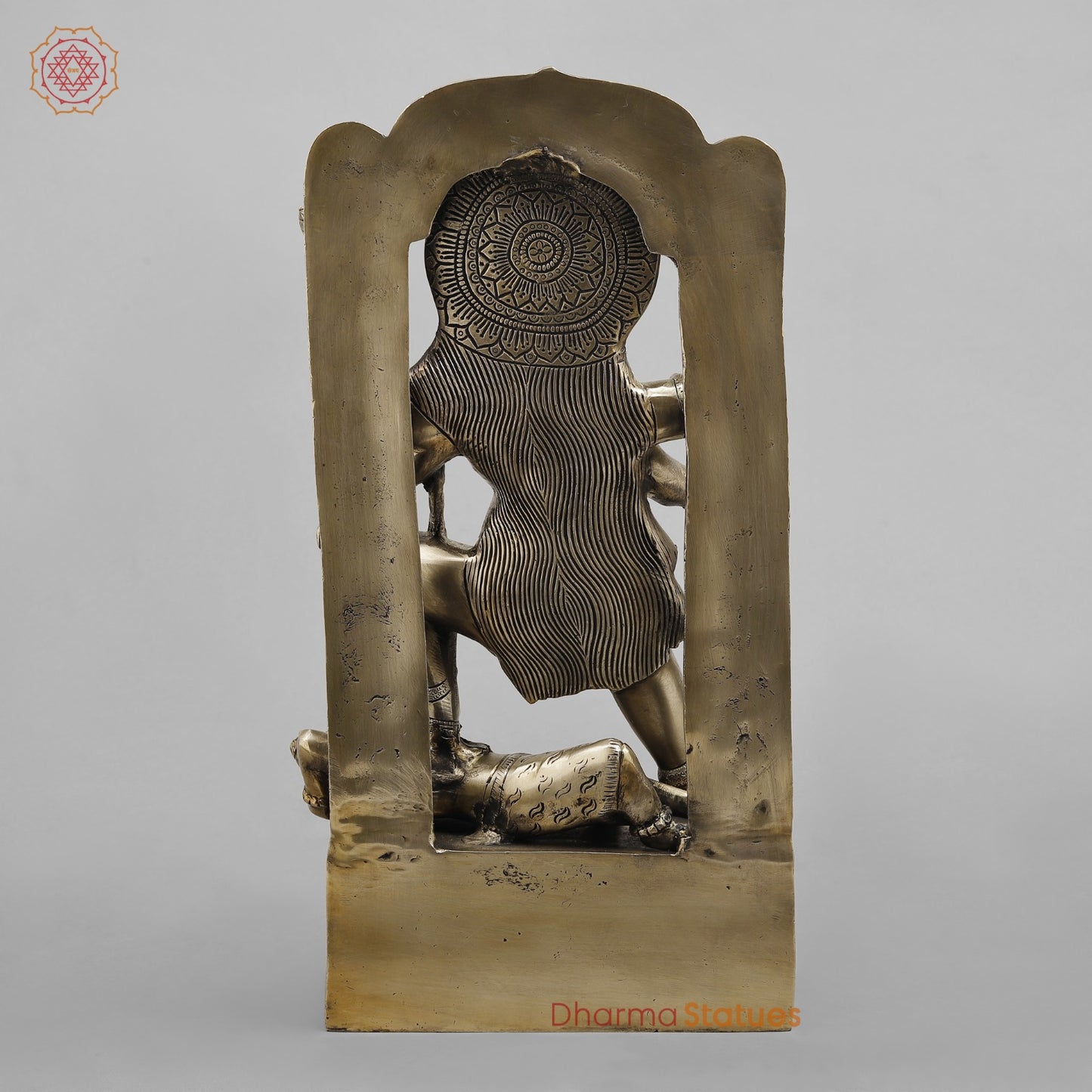 Brass Kaali with Frame fine , Smooth finish 17”