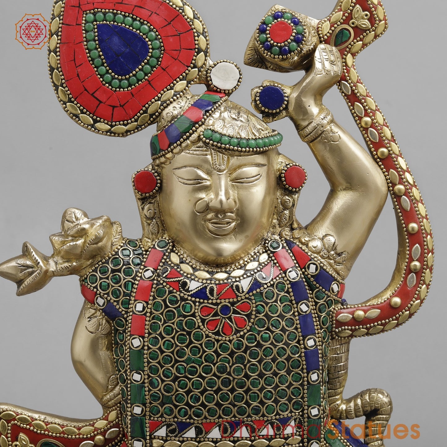Brass Srinath ji Fine, Stone work 16.5”