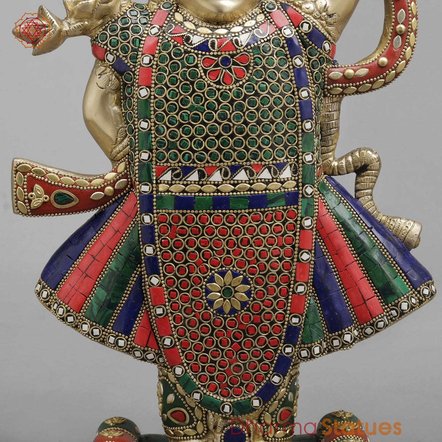 Brass Srinath ji Fine, Stone work 16.5”