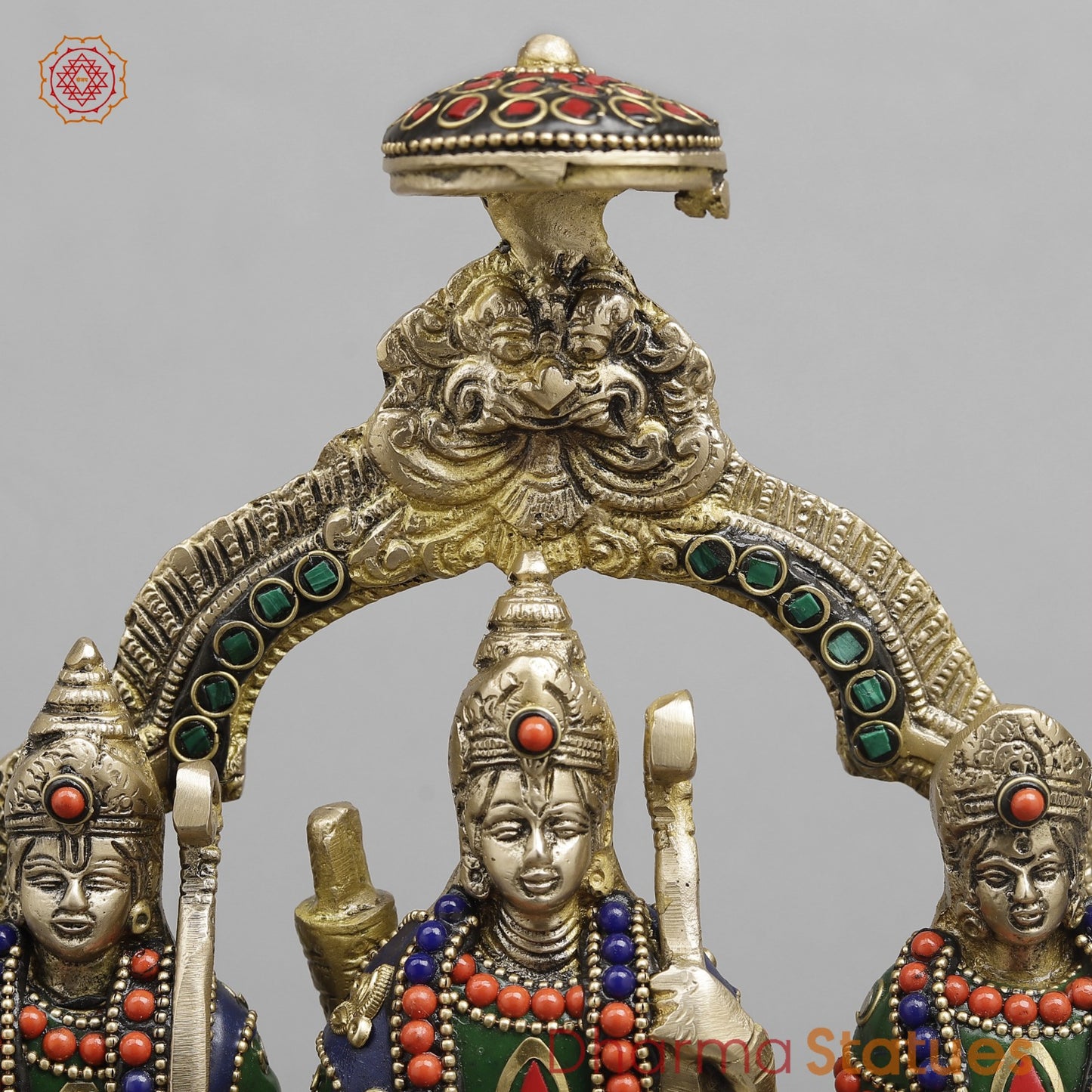 Brass Ram darbar, Fine Stone Work 13”