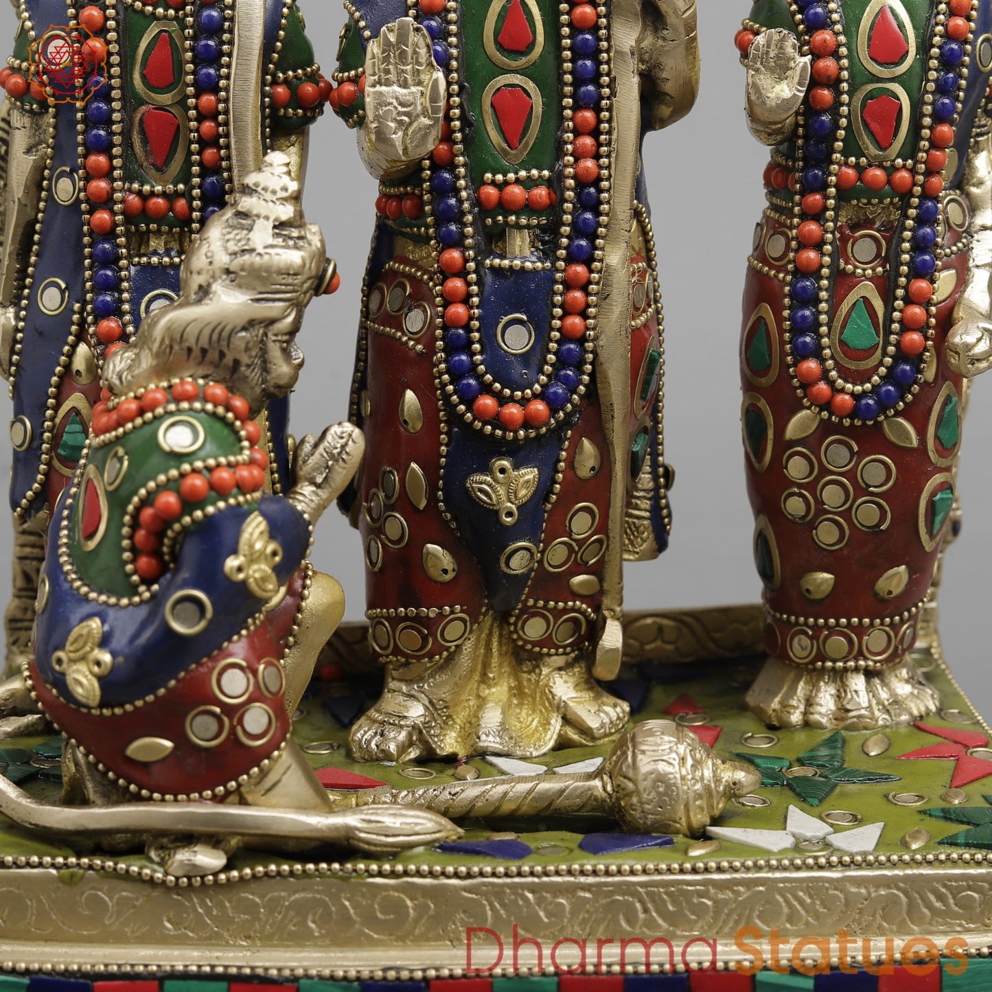 Brass Ram darbar, Fine Stone Work 13”