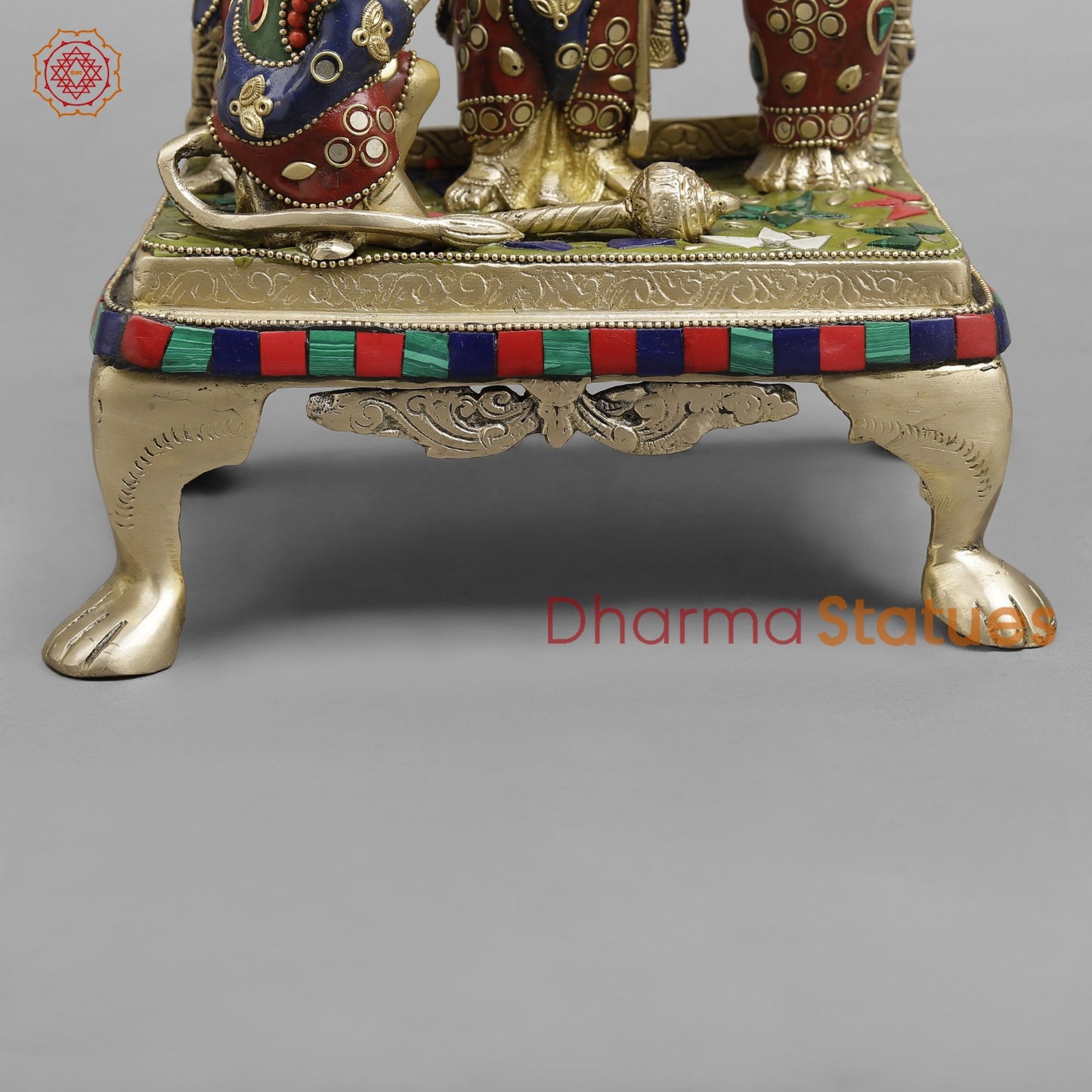 Brass Ram darbar, Fine Stone Work 13”