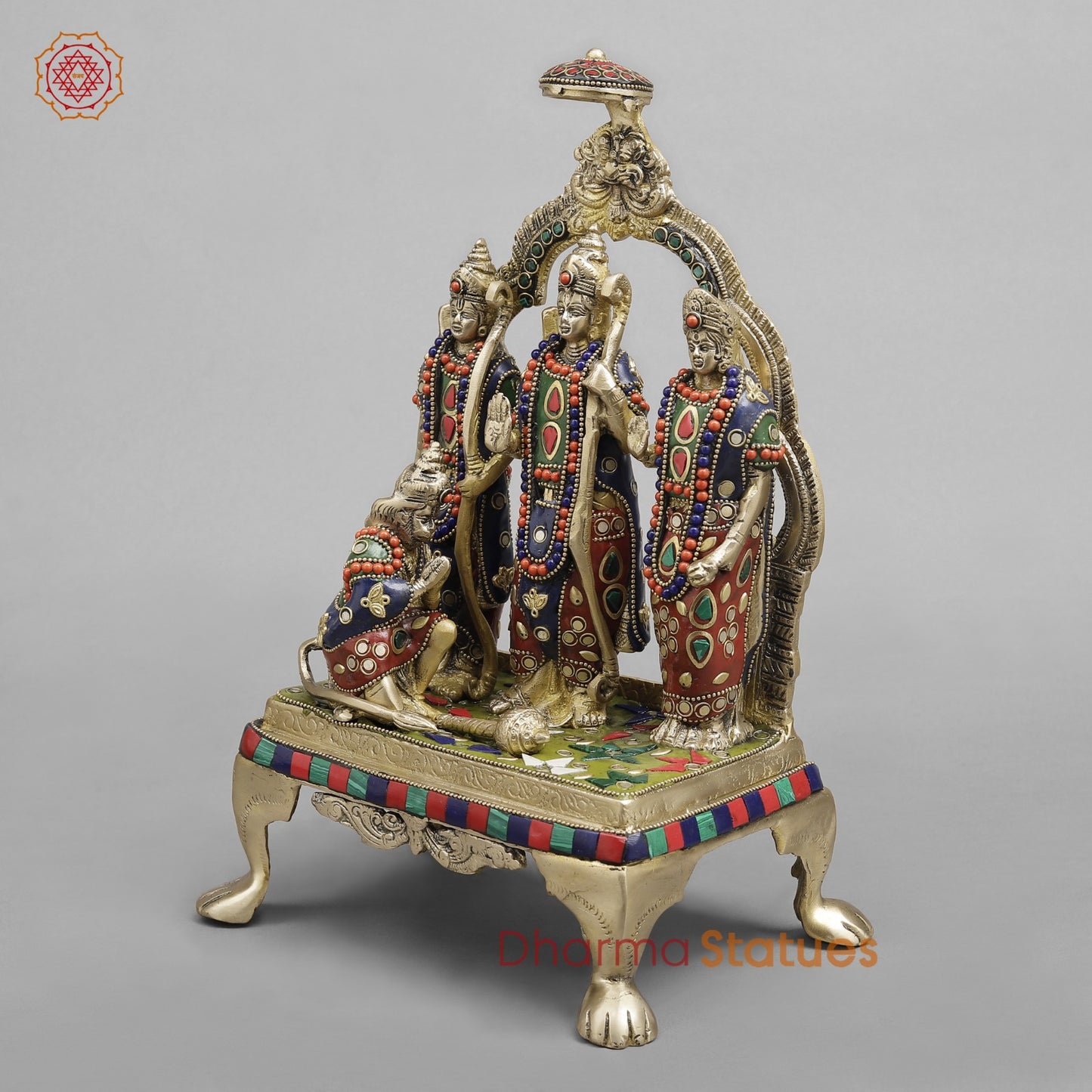 Brass Ram darbar, Fine Stone Work 13”