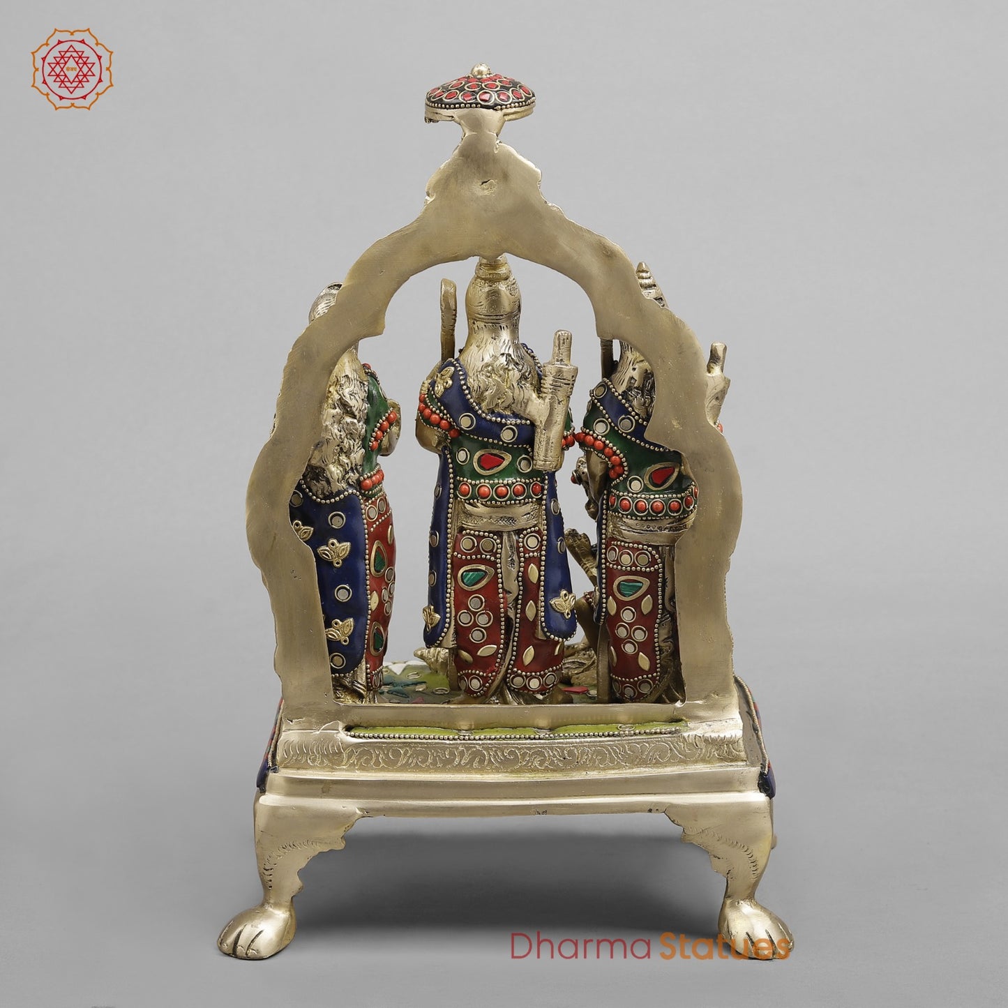 Brass Ram darbar, Fine Stone Work 13”