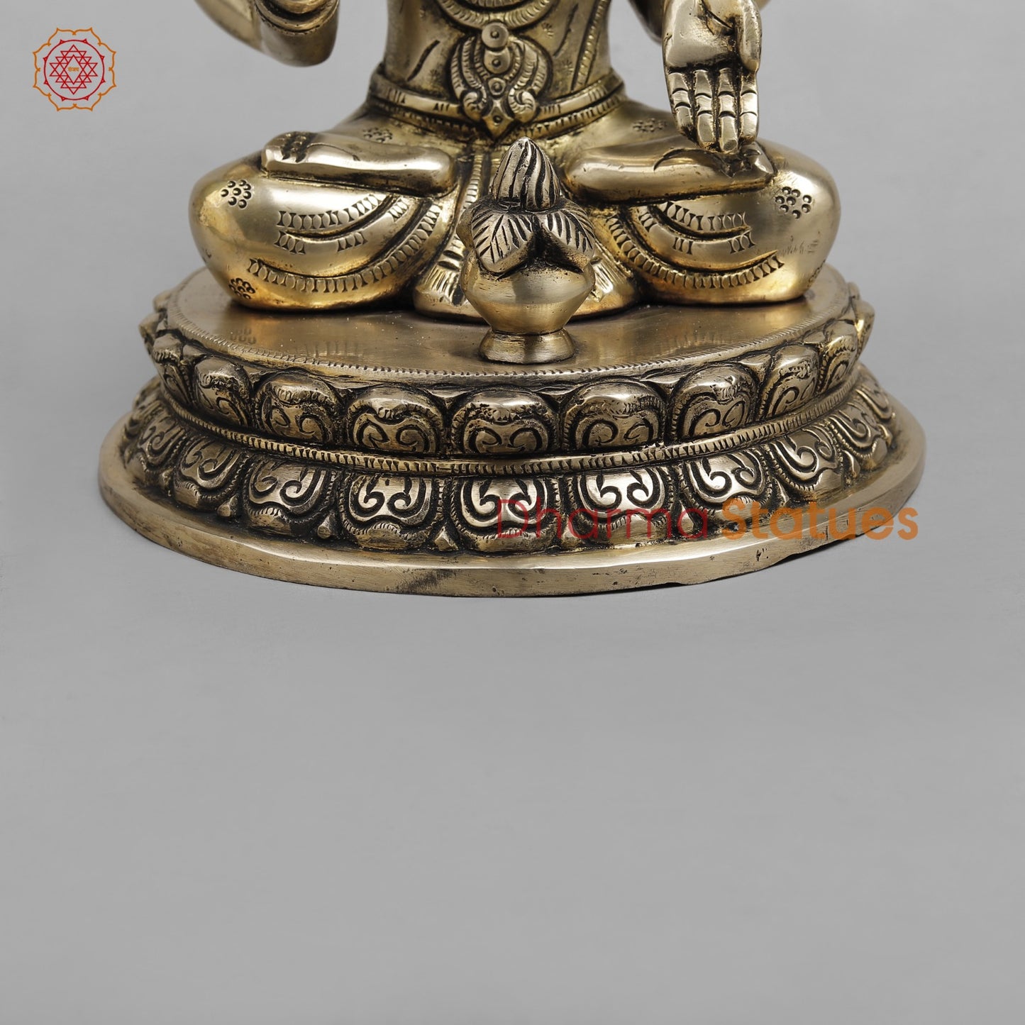 Brass Laxmi Seated Fine, Smooth finish 10”