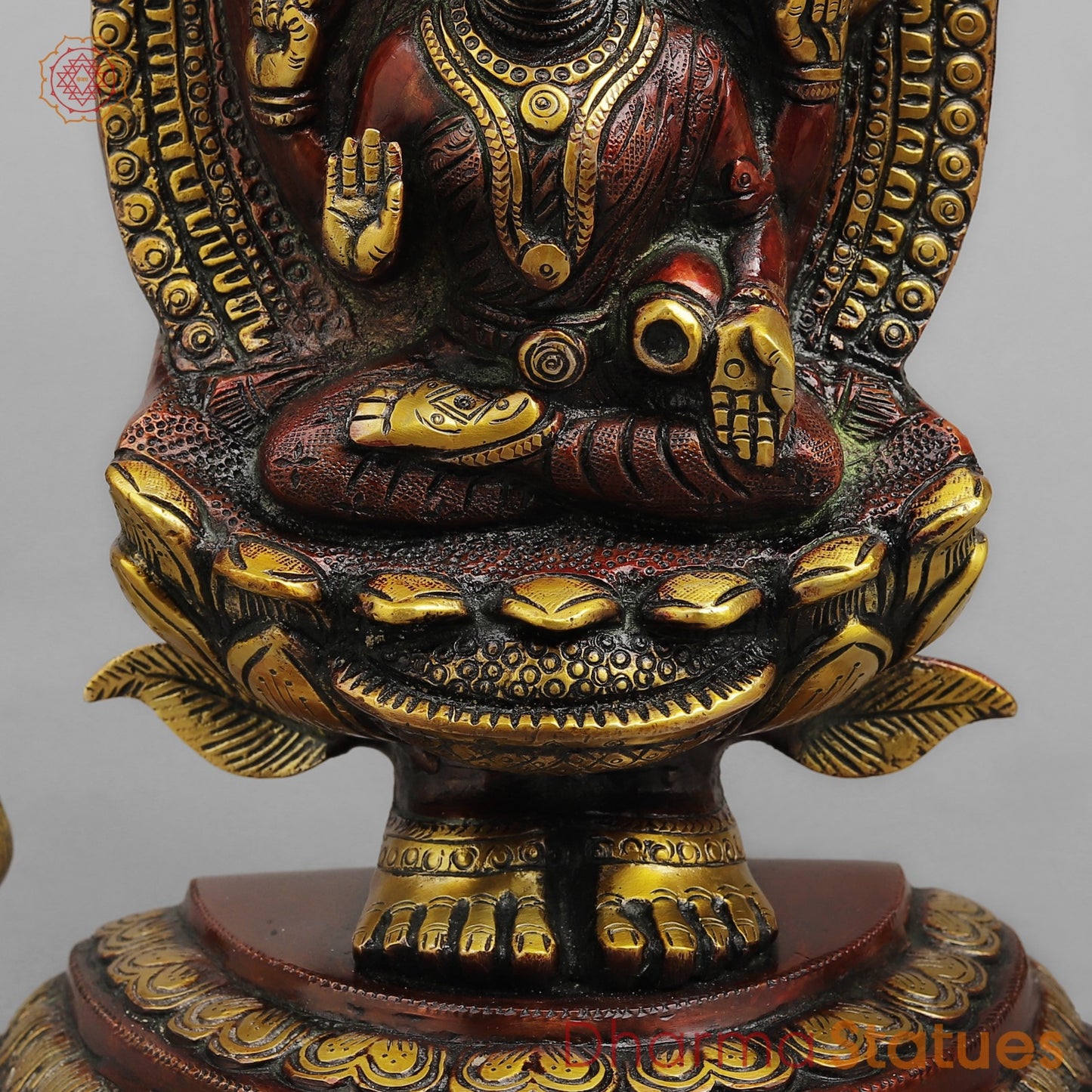 Brass Balaji Standing Fine with Lakshmi 19.5, Rich Copper finish