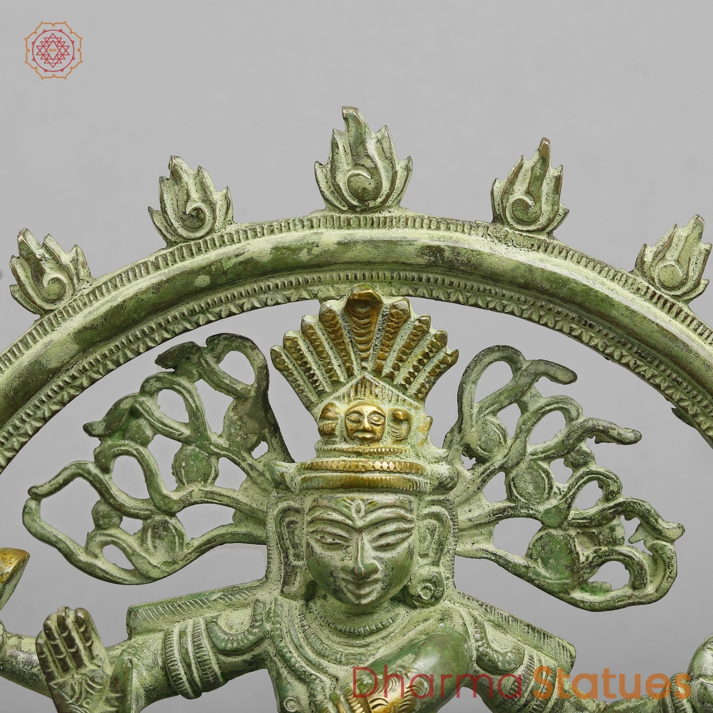 Brass Natraj Fine , Leaf Green Patina 12”