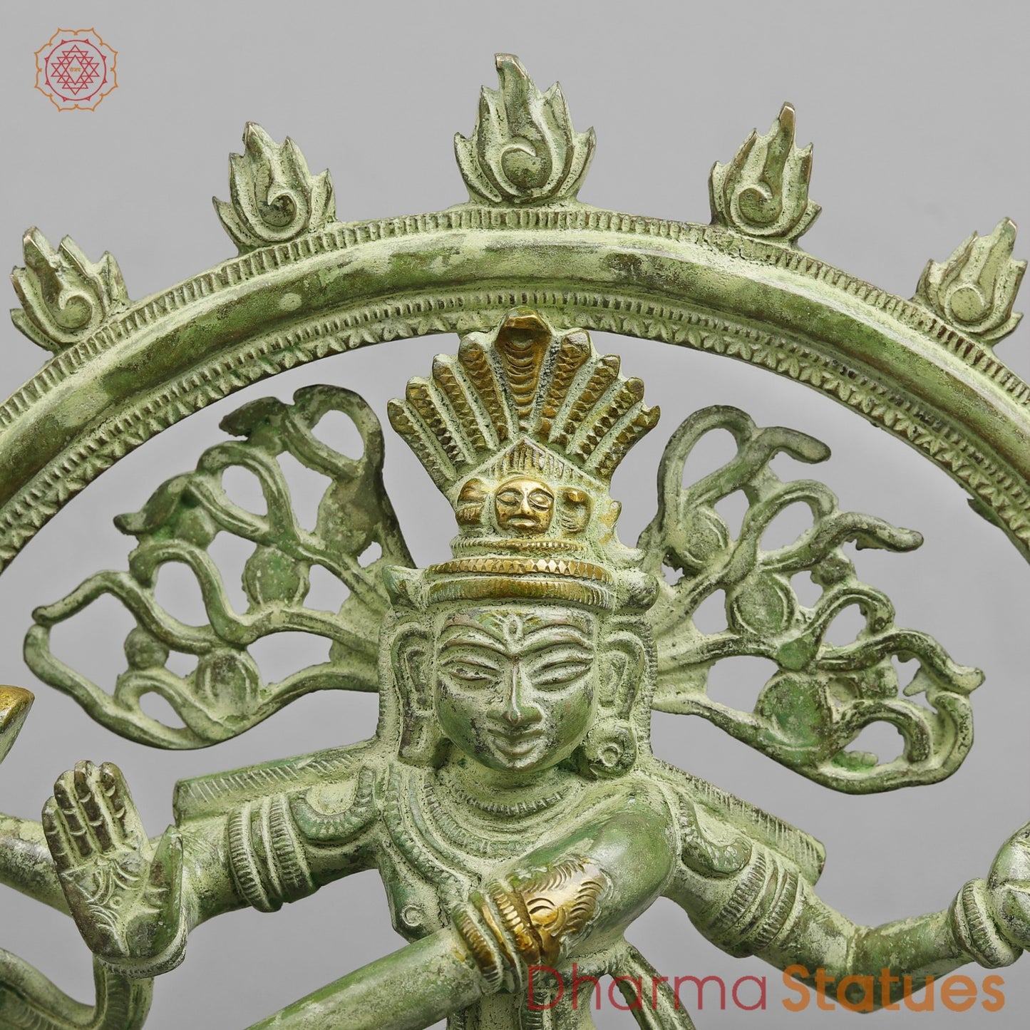 Brass Natraj Fine , Leaf Green Patina 12”