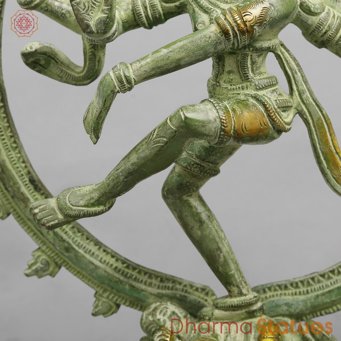 Brass Natraj Fine , Leaf Green Patina 12”