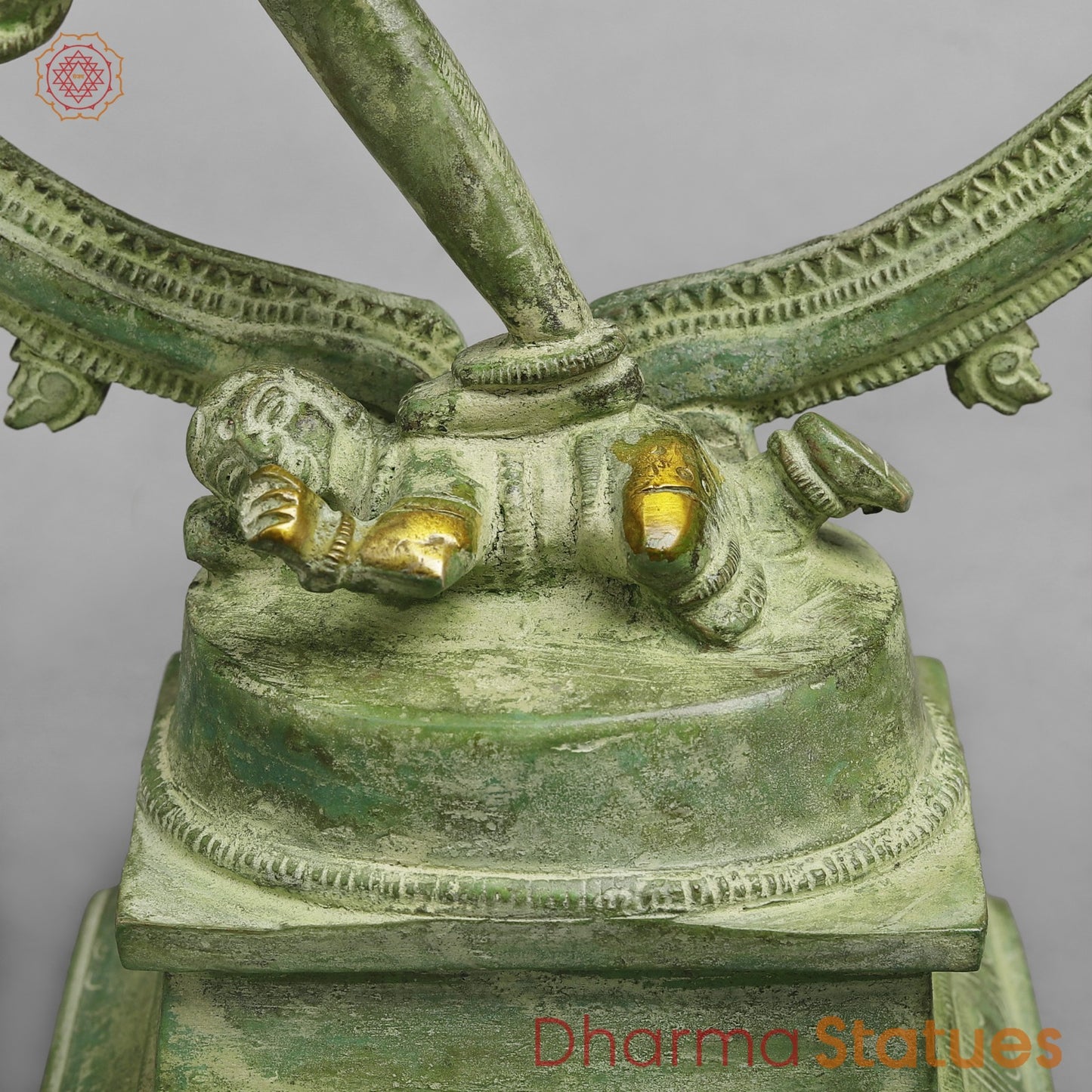 Brass Natraj Fine , Leaf Green Patina 12”