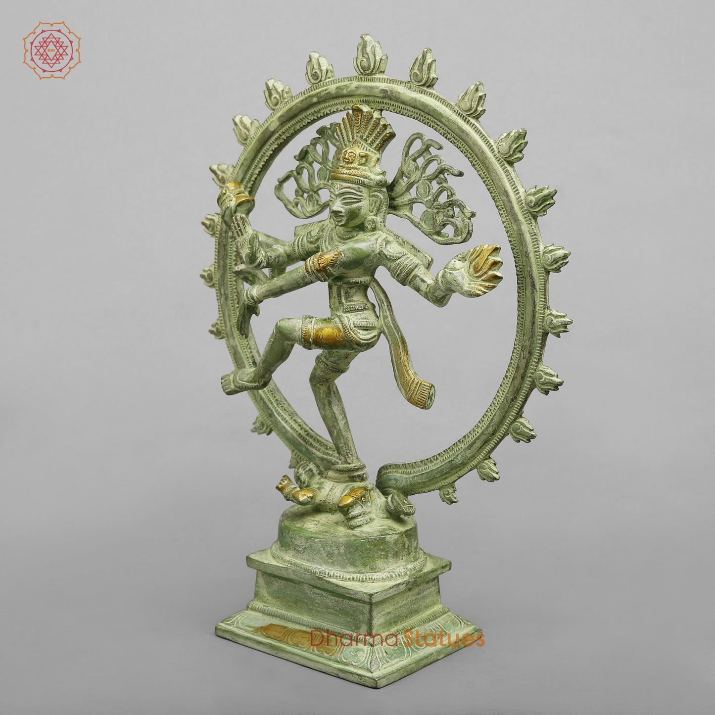 Brass Natraj Fine , Leaf Green Patina 12”