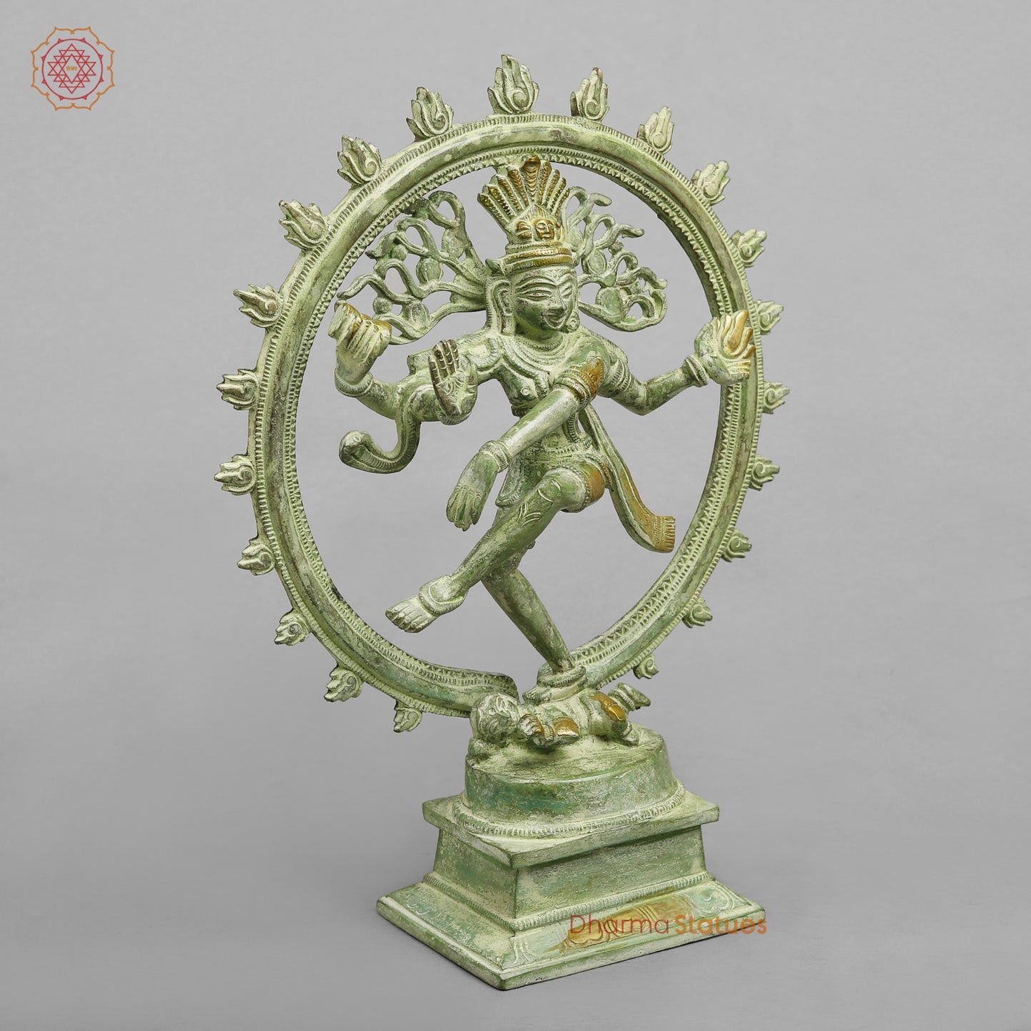 Brass Natraj Fine , Leaf Green Patina 12”