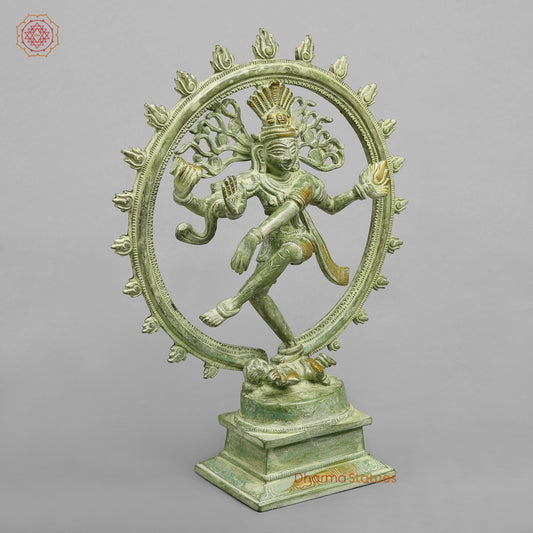 Brass Natraj Fine , Leaf Green Patina 12”