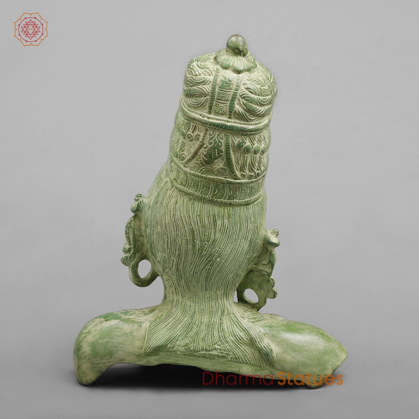 Brass Parwati Bust Fine, Lead Green Patina 12”