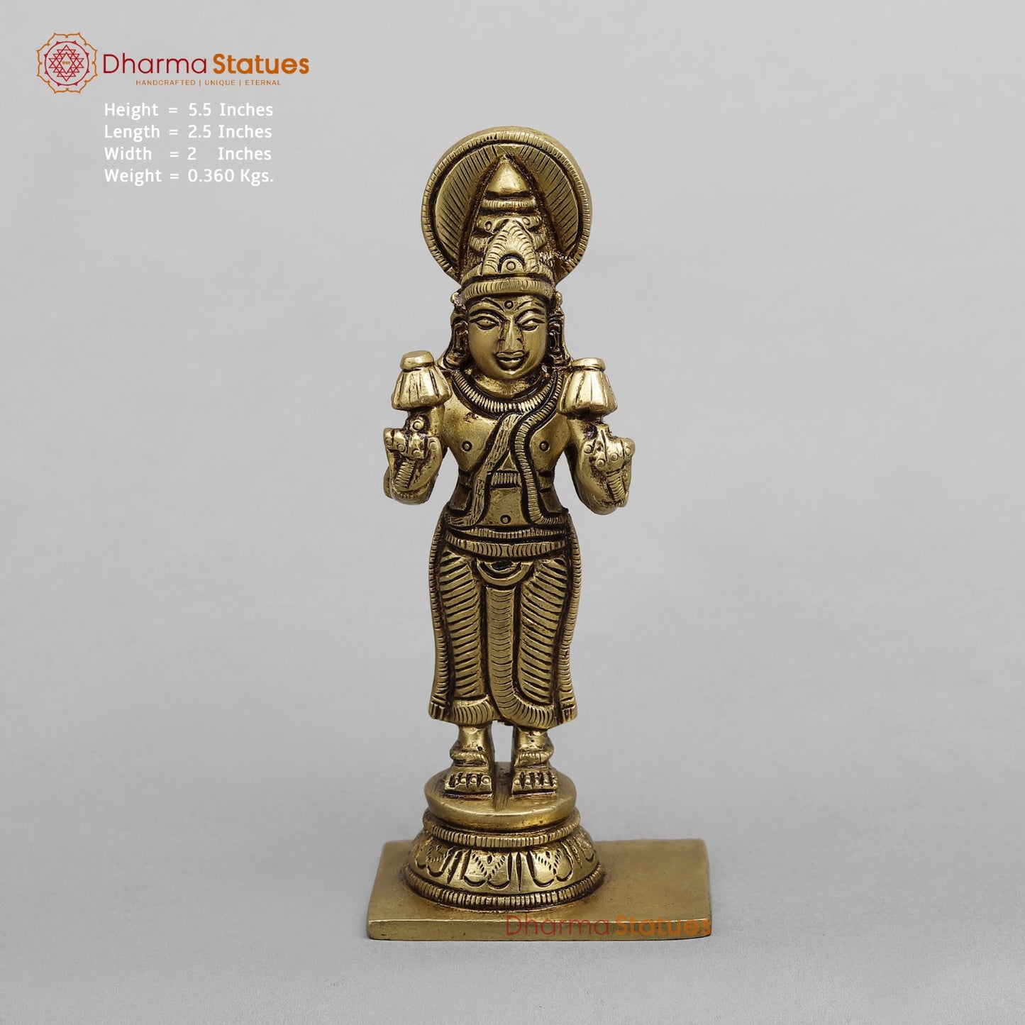 Brass Navgrah Fine, Fine Gold Finish 5.5”