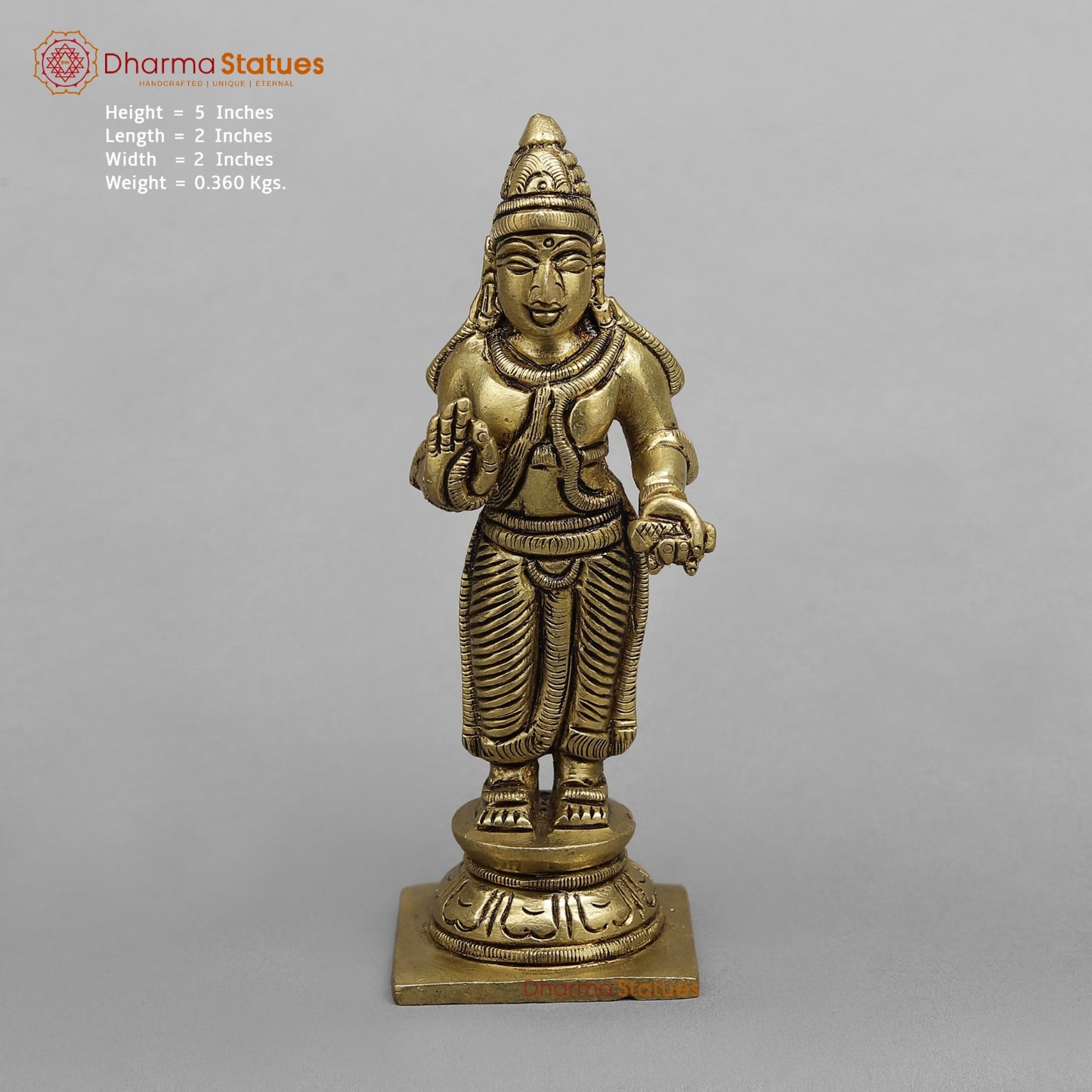 Brass Navgrah Fine, Fine Gold Finish 5.5”