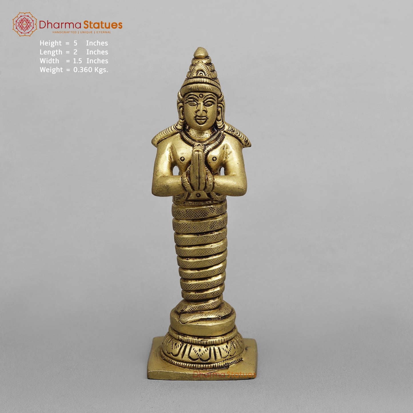 Brass Navgrah Fine, Fine Gold Finish 5.5”