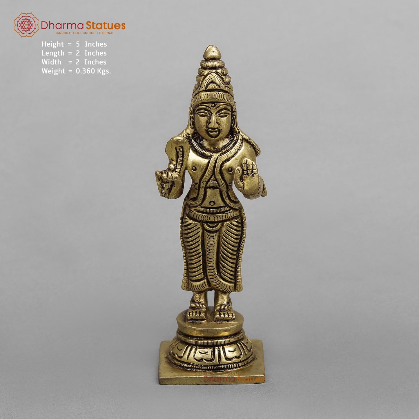 Brass Navgrah Fine, Fine Gold Finish 5.5”