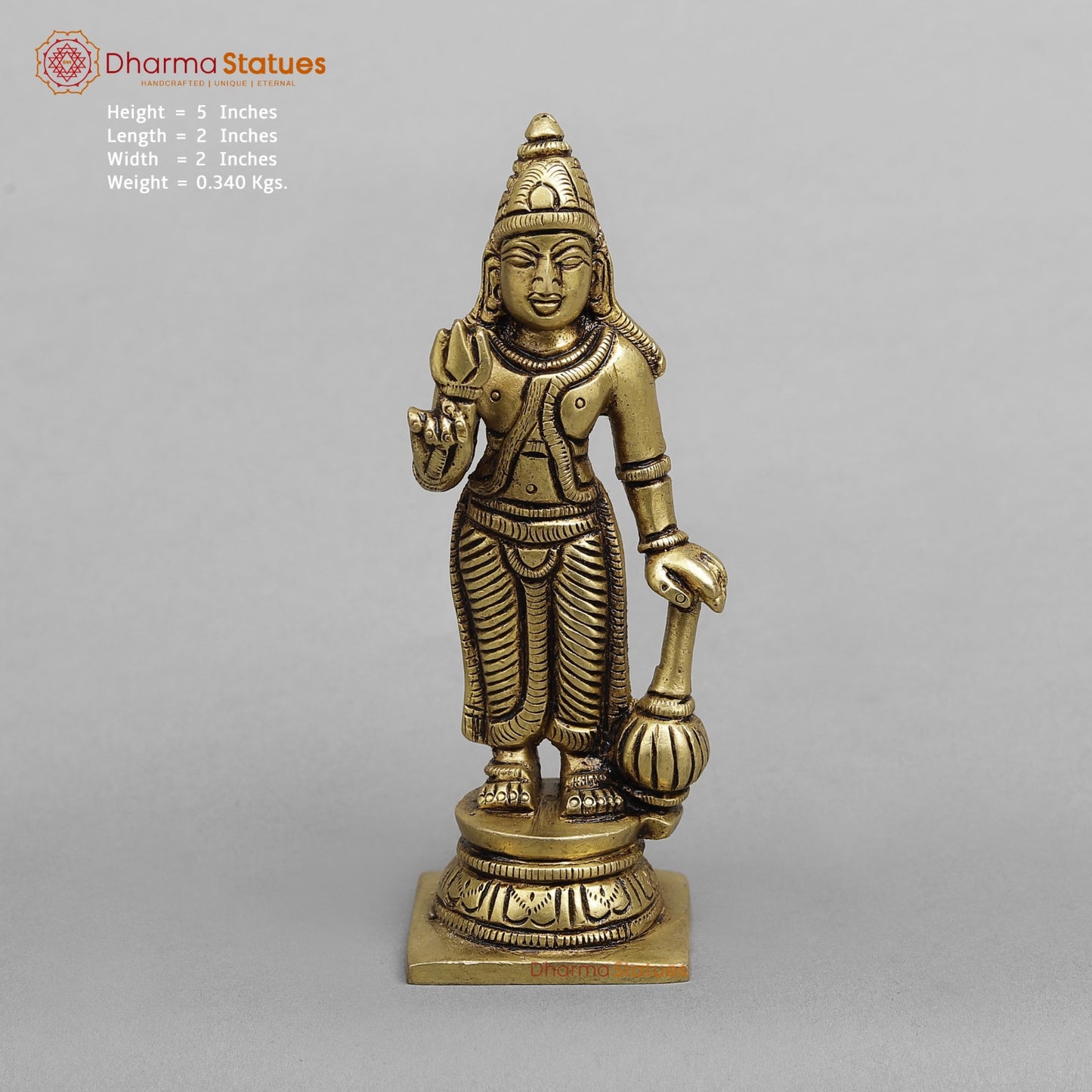 Brass Navgrah Fine, Fine Gold Finish 5.5”