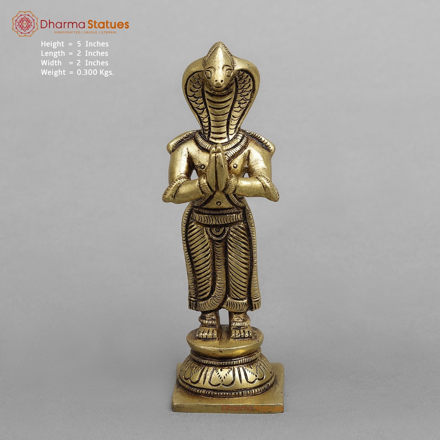 Brass Navgrah Fine, Fine Gold Finish 5.5”