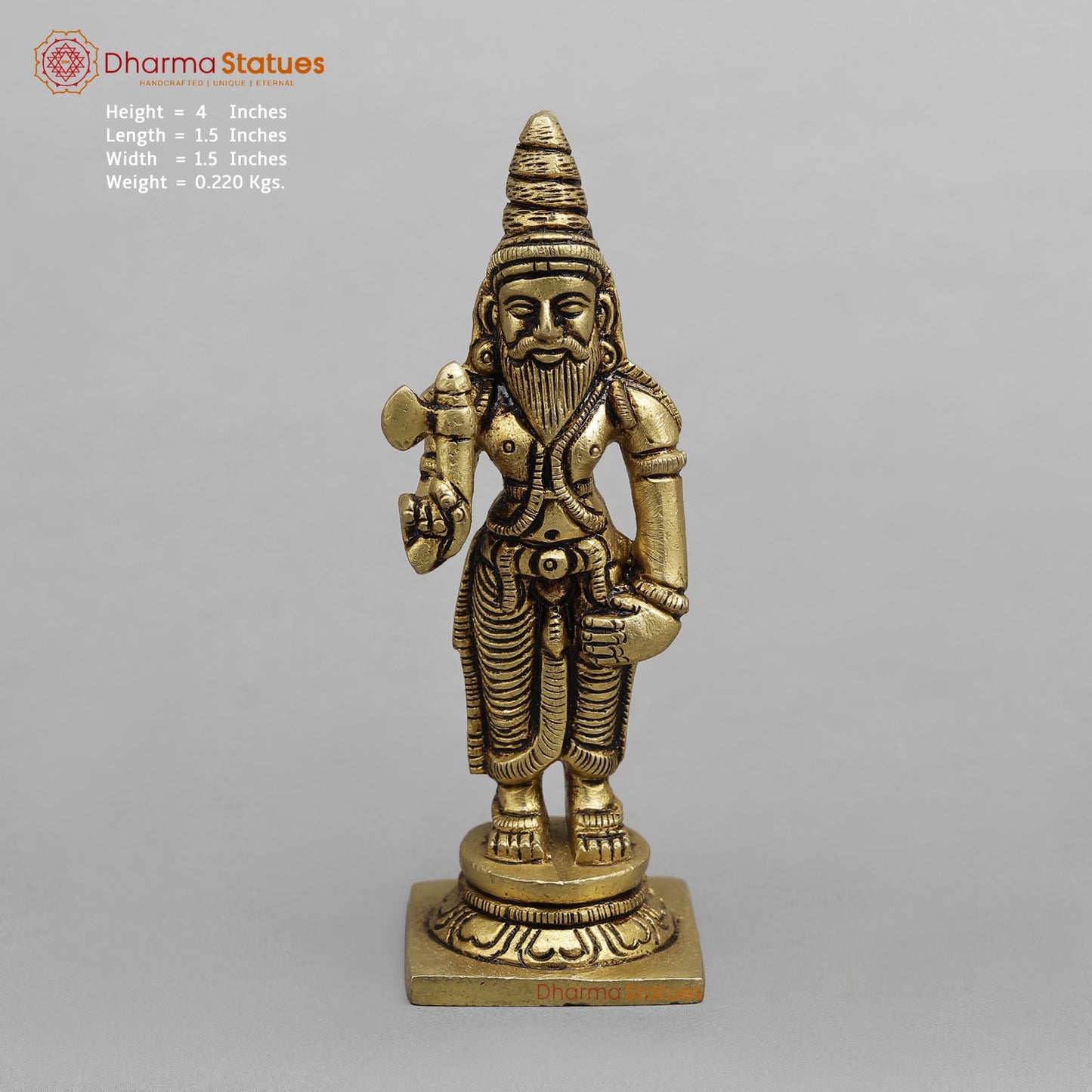 Brass Dasavtar Fine, Golden finish 4.5”