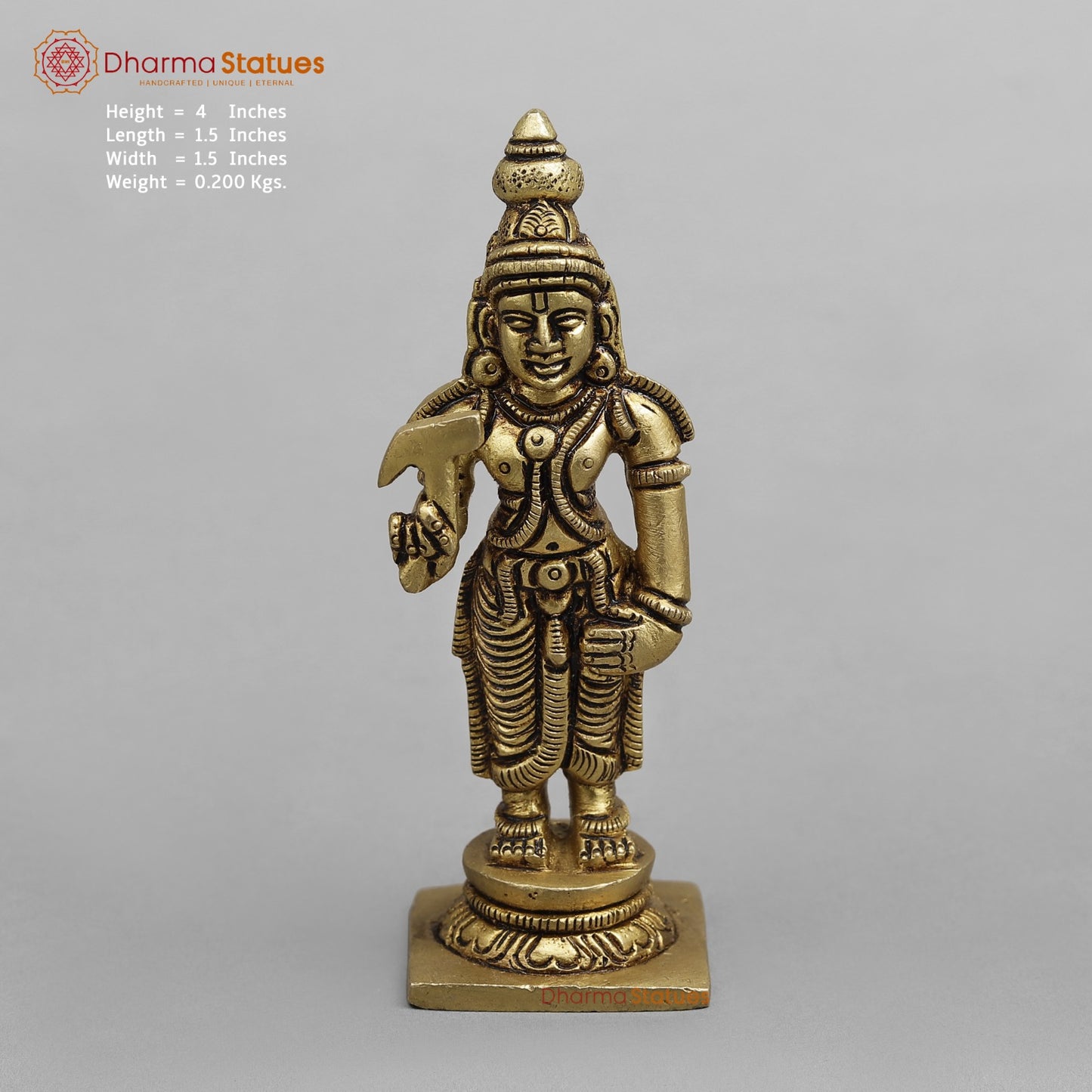 Brass Dasavtar Fine, Golden finish 4.5”