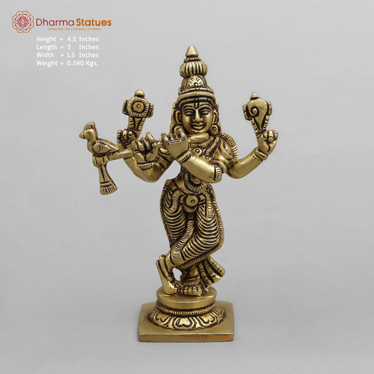 Brass Dasavtar Fine, Golden finish 4.5”