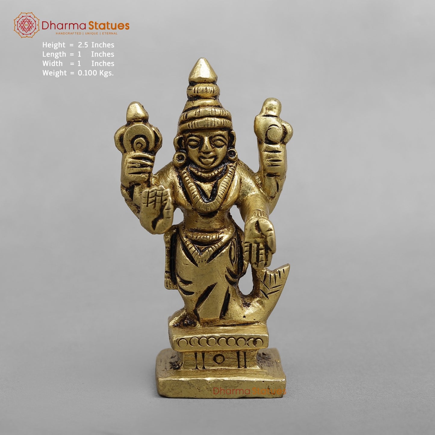 Brass Dasavtar Fine, Golden finish 3”