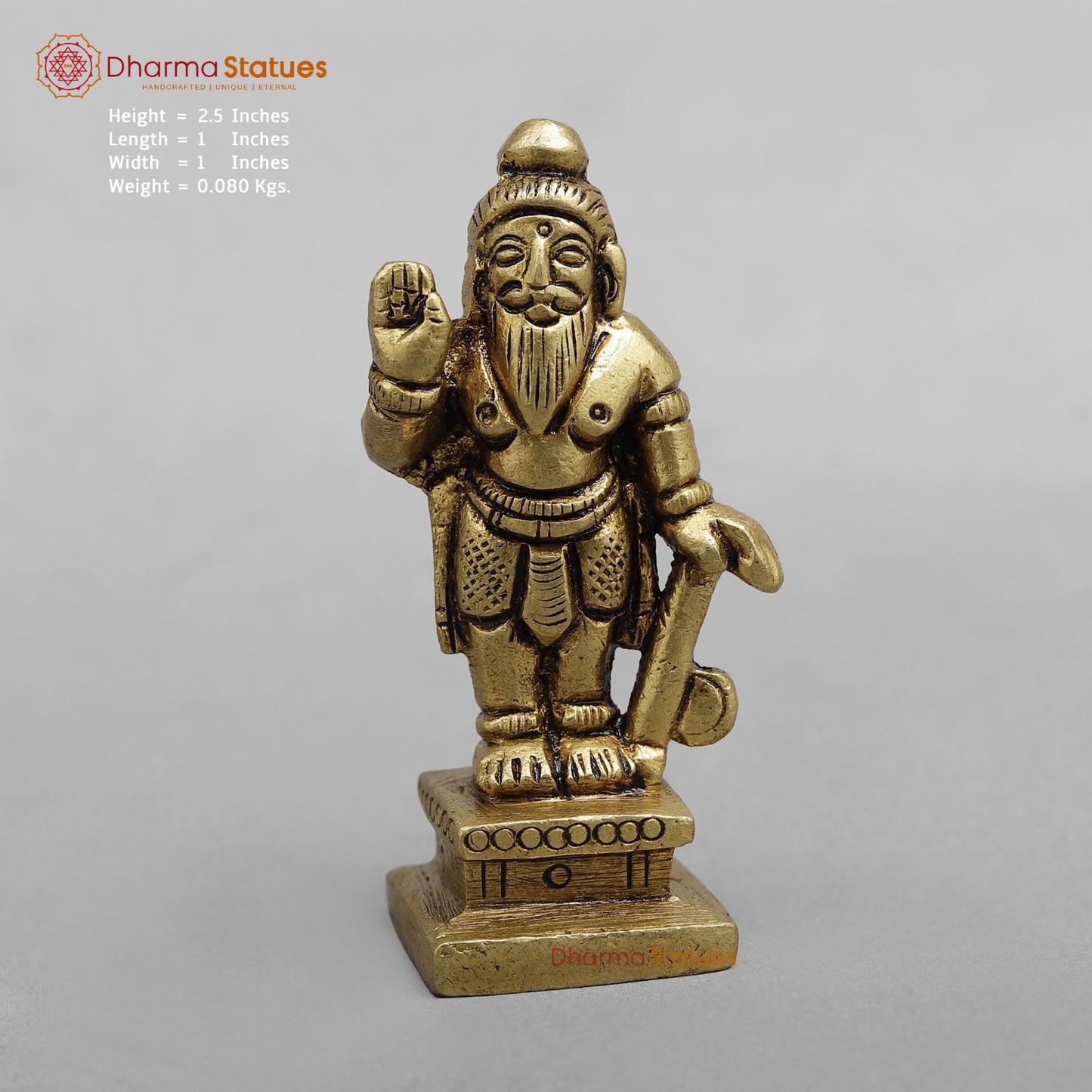 Brass Dasavtar Fine, Golden finish 3”