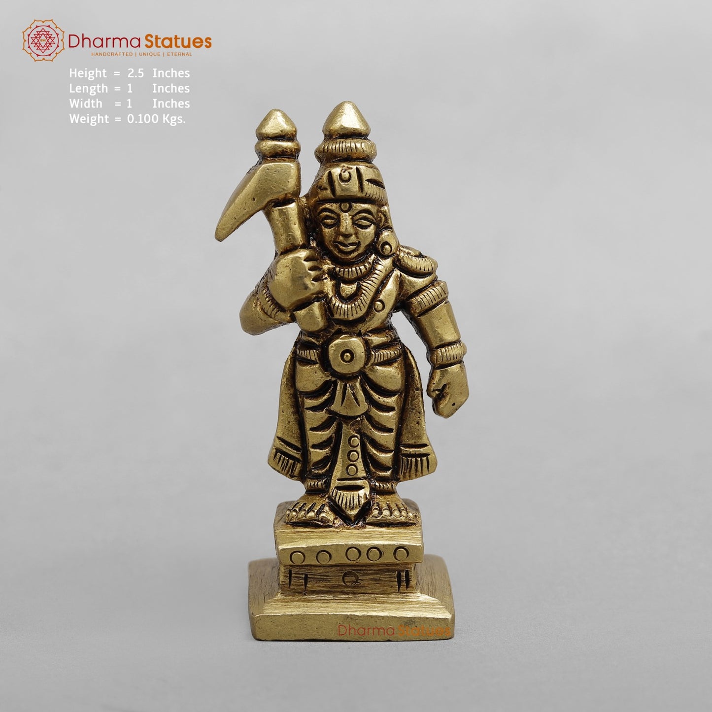 Brass Dasavtar Fine, Golden finish 3”