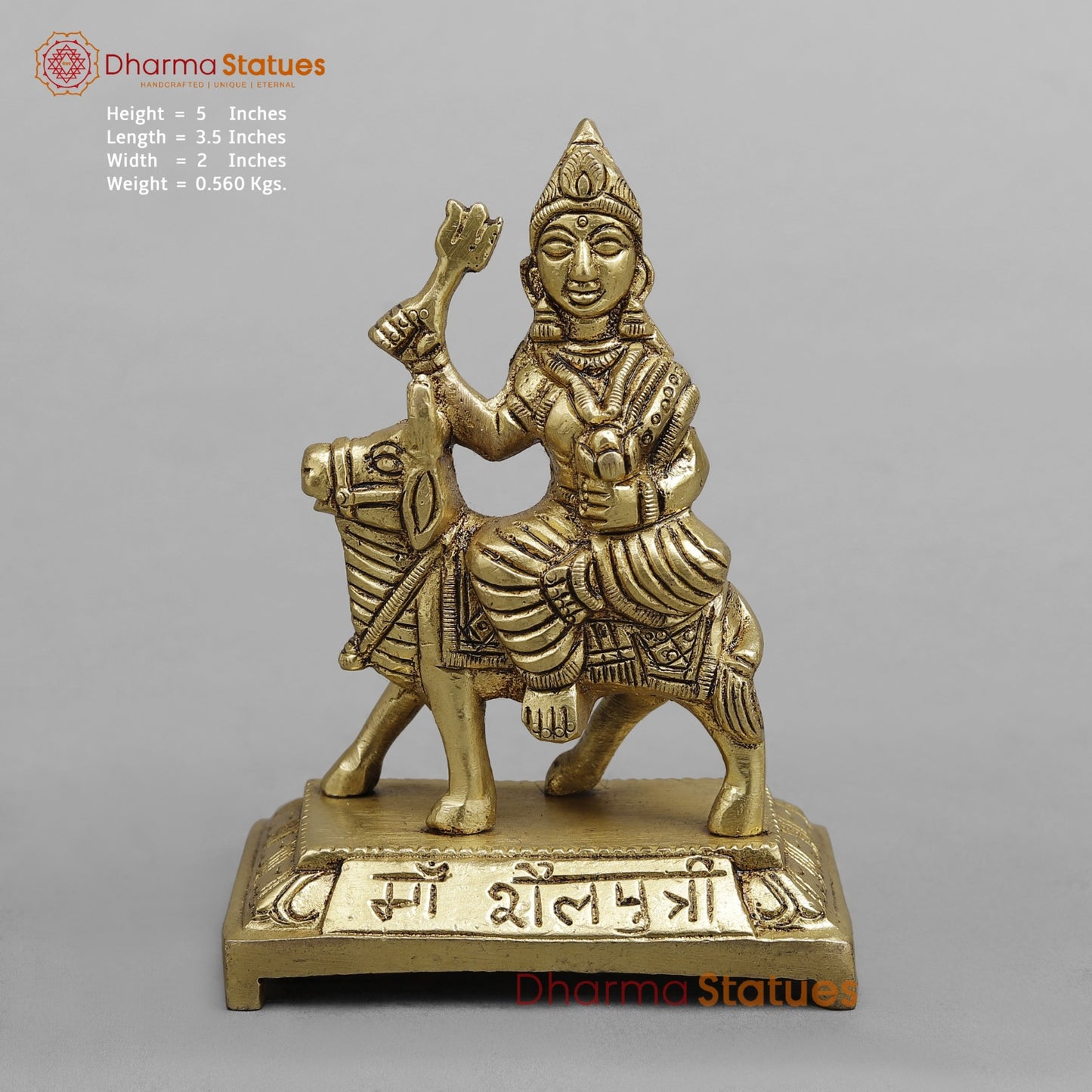 Brass Auspicious Navdurga set Fine, Gold Finish 4.5”