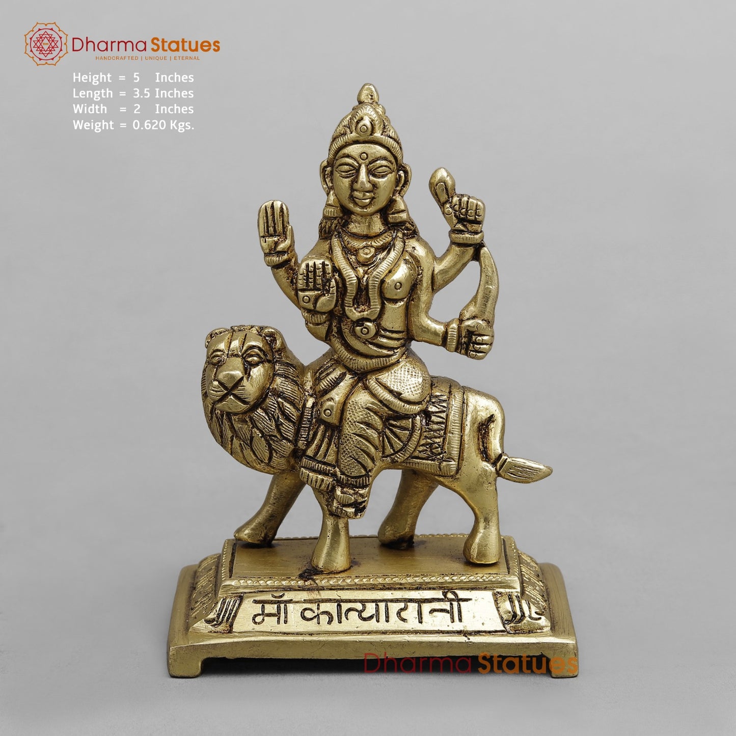 Brass Auspicious Navdurga set Fine, Gold Finish 4.5”