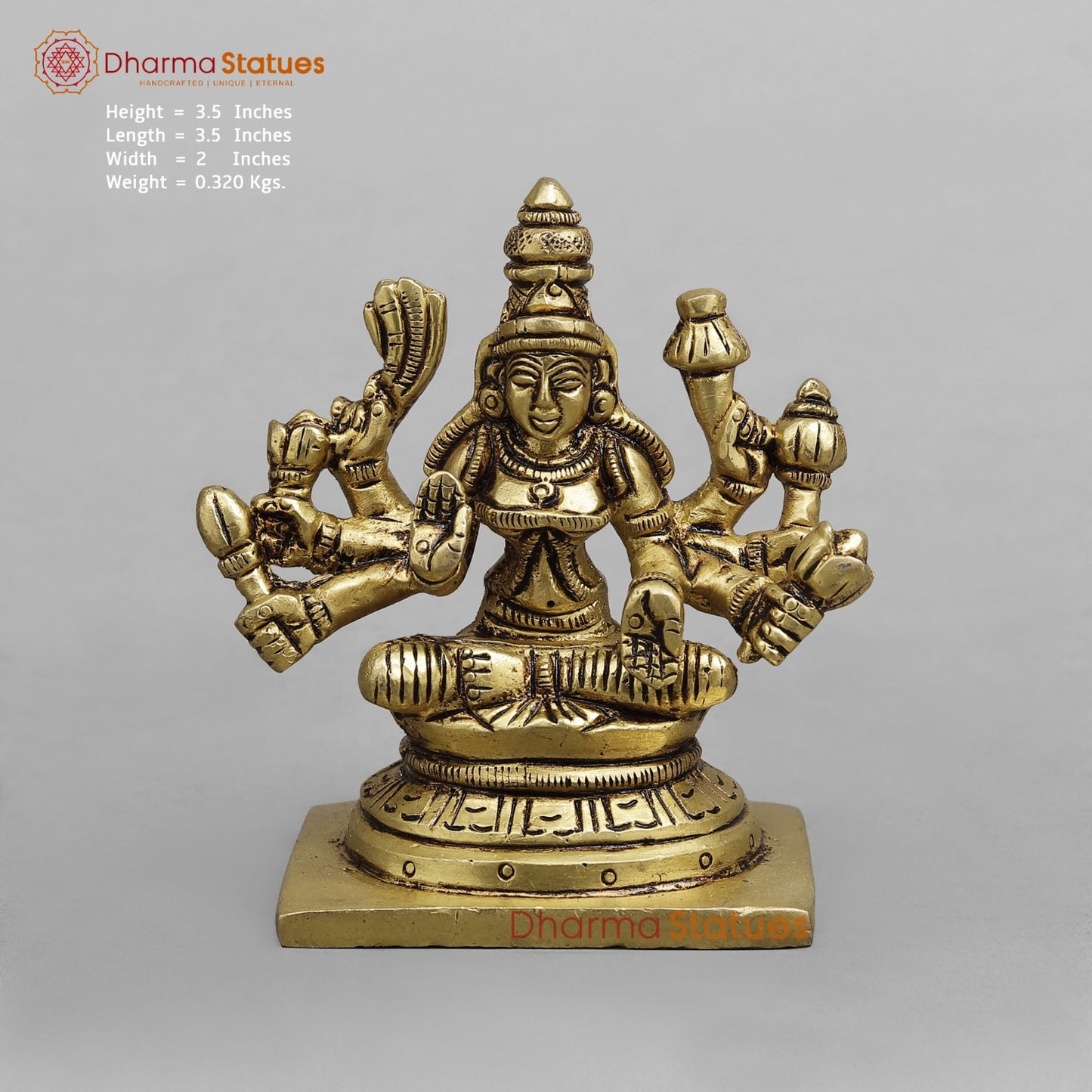 Brass Ashtlakshmi Set Fine , Gold finish 3.5”