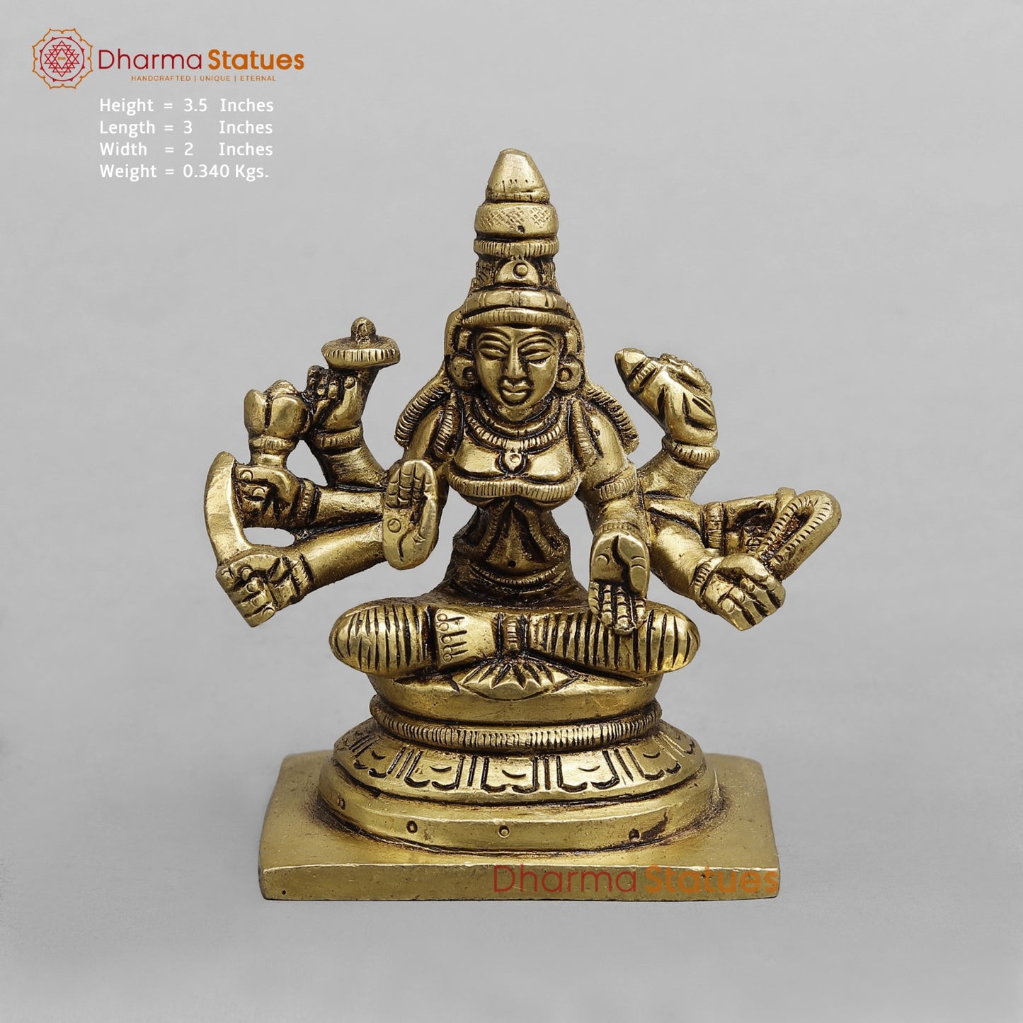 Brass Ashtlakshmi Set Fine , Gold finish 3.5”