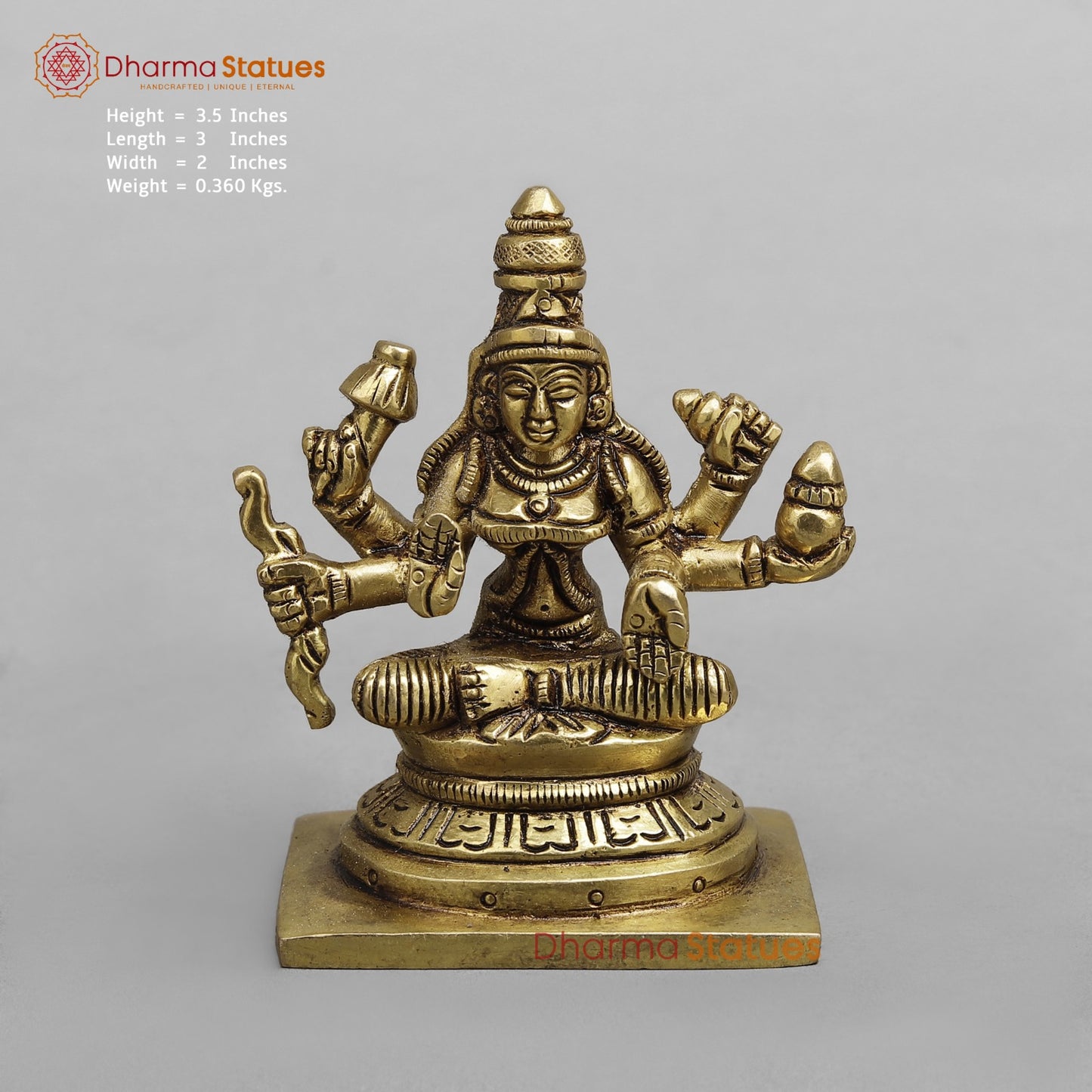 Brass Ashtlakshmi Set Fine , Gold finish 3.5”