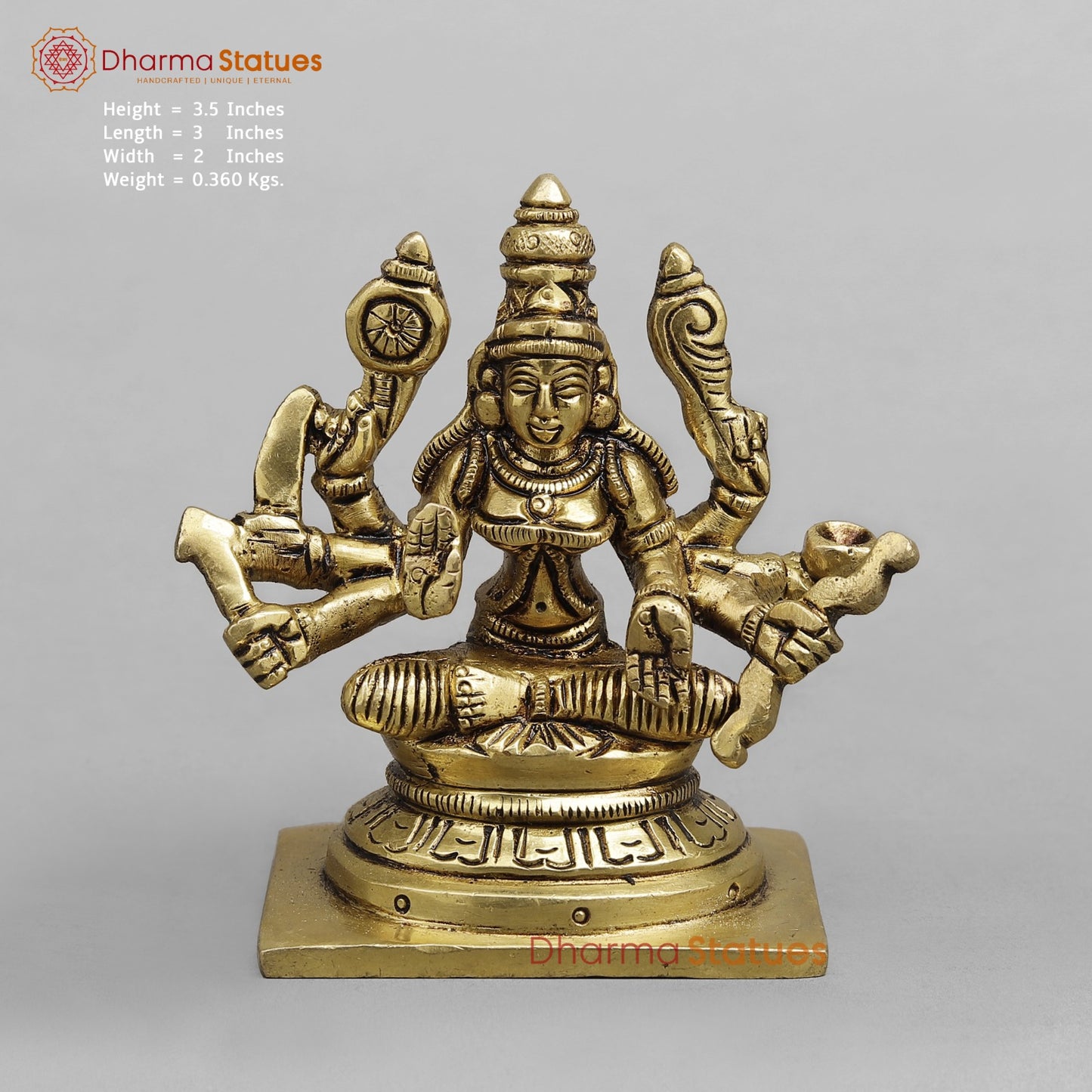 Brass Ashtlakshmi Set Fine , Gold finish 3.5”