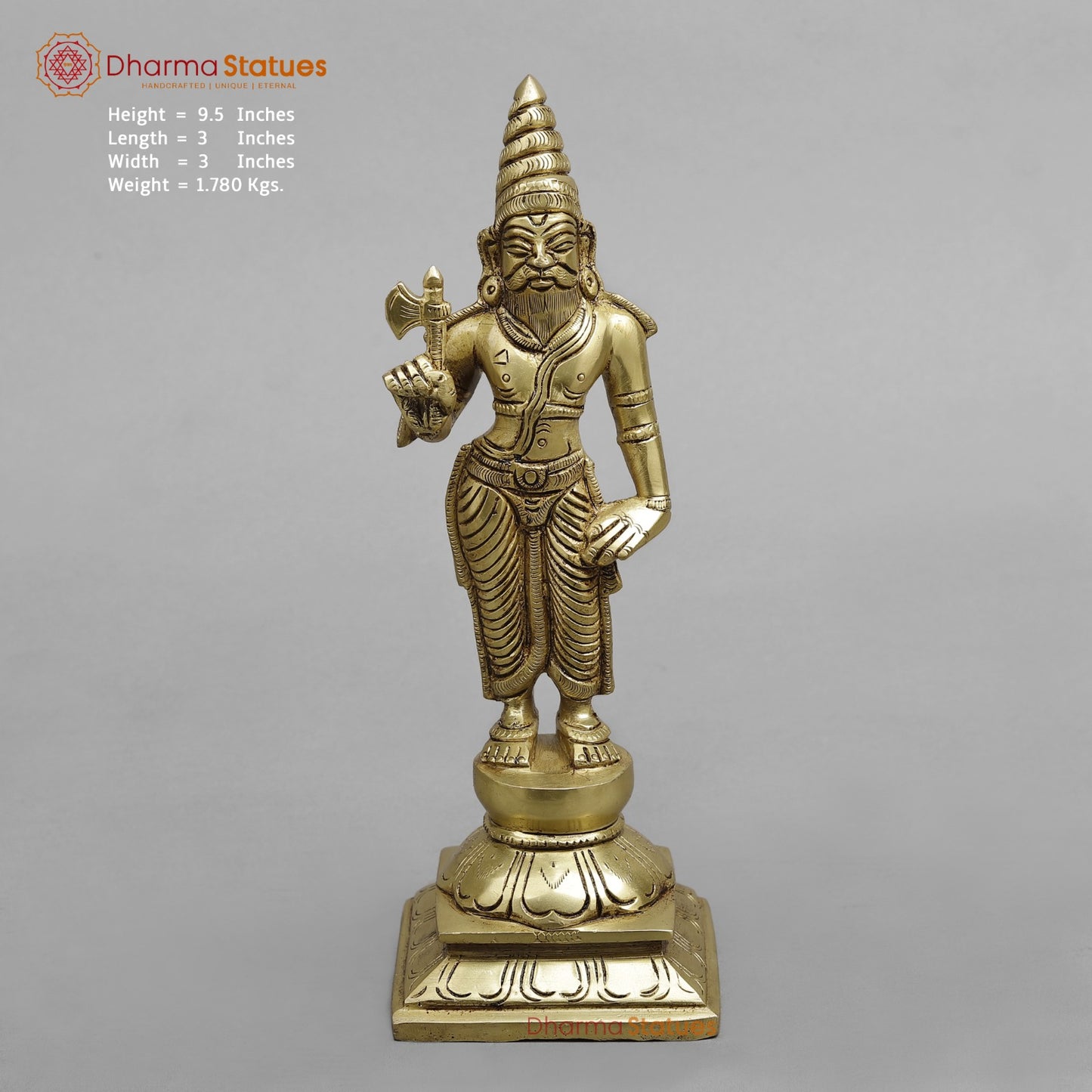 Brass Dasavtar standing Fine, Golden Finish 9.5”