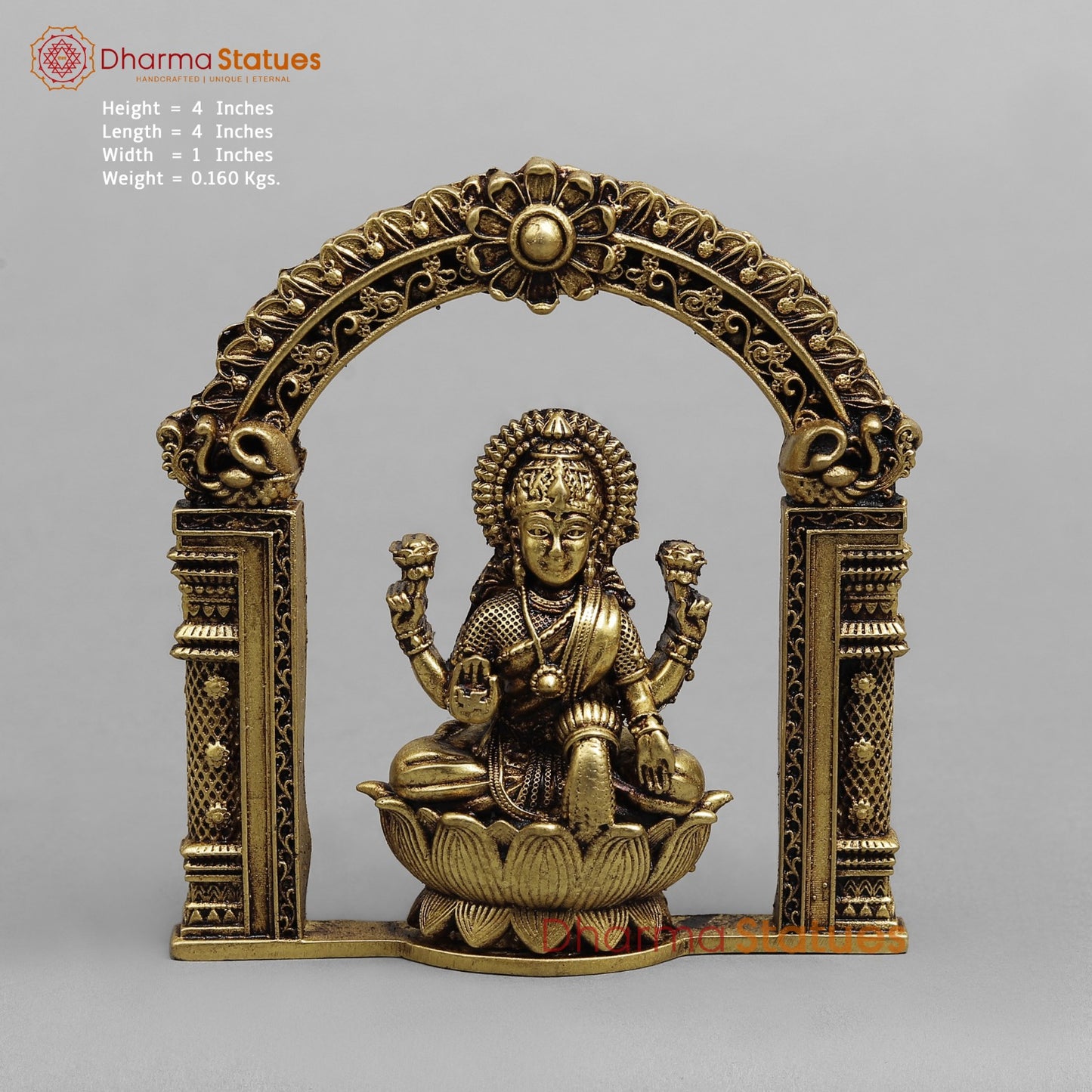 Brass Ashtlakshmi Set Fine ( Wall Hanging ) , Gold Finish 4”