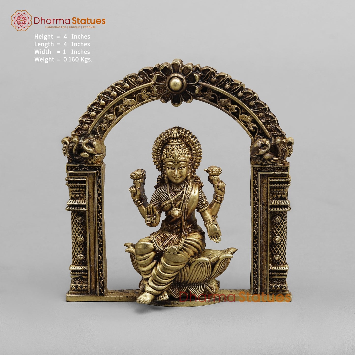 Brass Ashtlakshmi Set Fine ( Wall Hanging ) , Gold Finish 4”