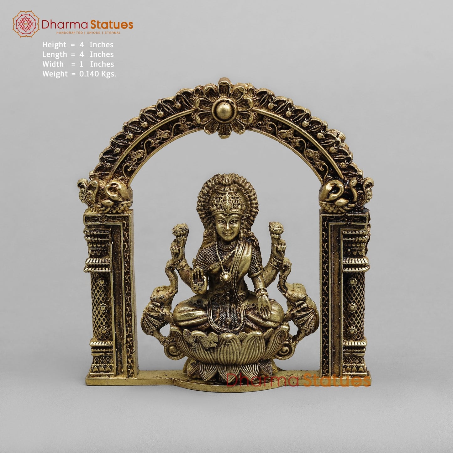 Brass Ashtlakshmi Set Fine ( Wall Hanging ) , Gold Finish 4”