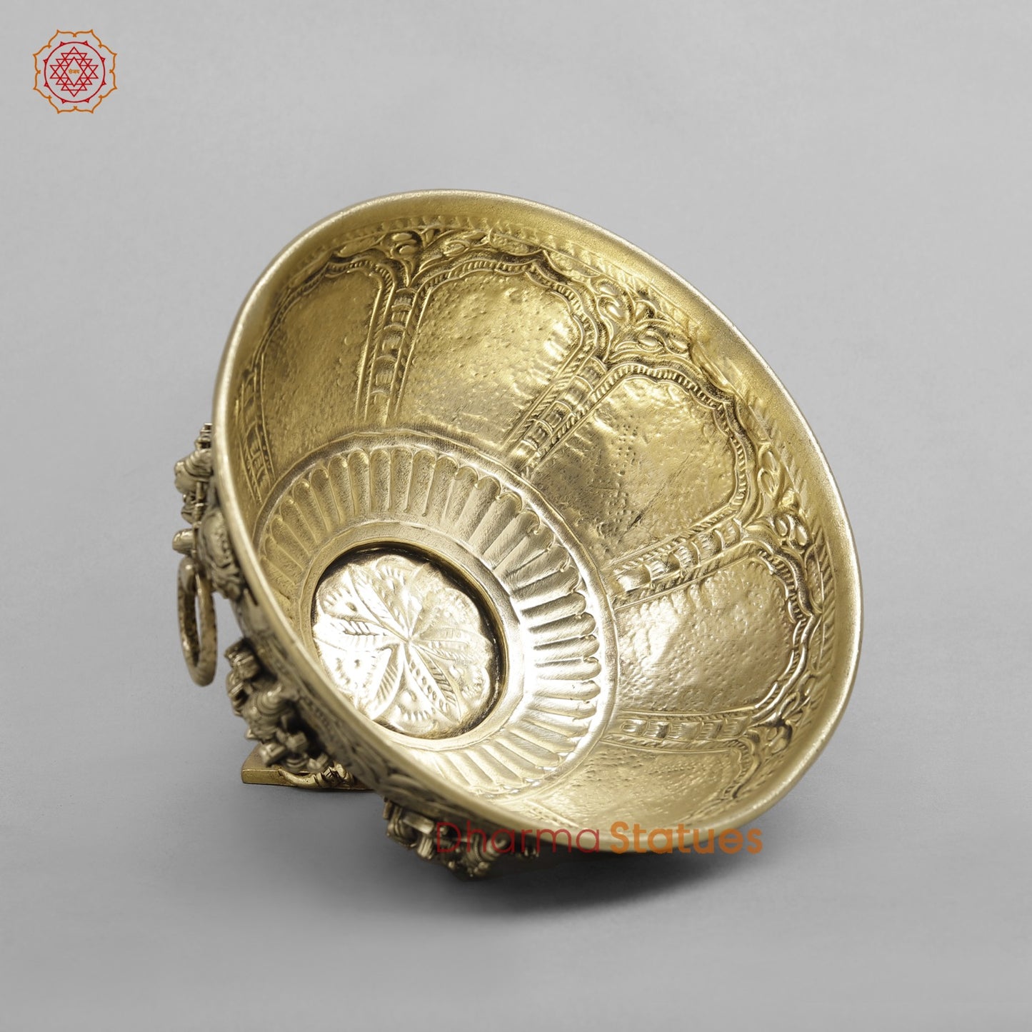 Brass Auspicious fine Ashtlakshmi Rice Bowl 7”