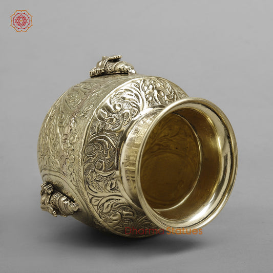 Brass Tirupati Balaji Kalash Fine finish 5”