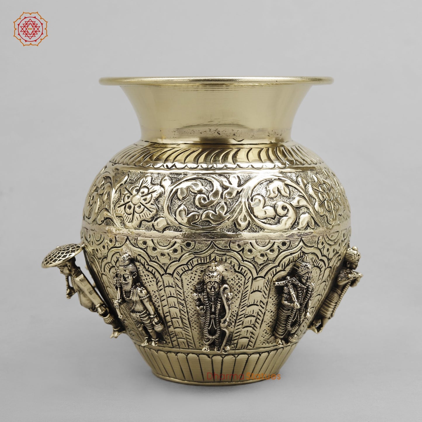 Brass Dasavtar Kalash Fine finish 6”