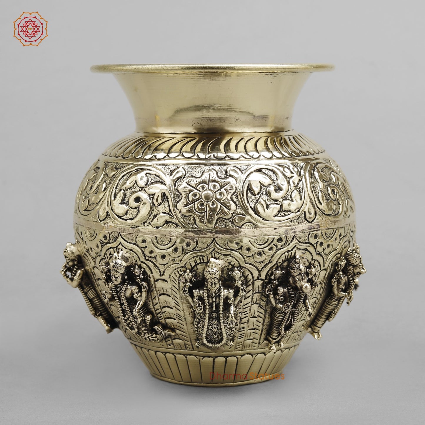 Brass Dasavtar Kalash Fine finish 6”